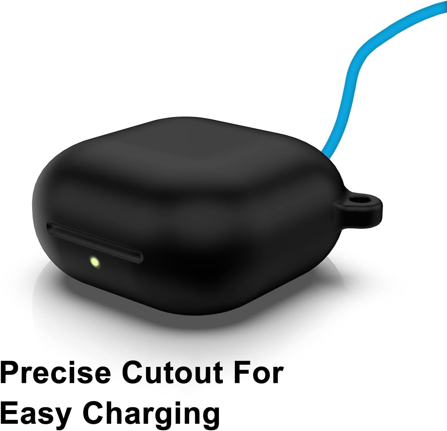 Beats Fit Pro Case Cover, VAEKNVG Soft Silicone Case for Apple Beats Fit Pro 2021 Shockproof Protective Earbuds Case with Carabiner Accessories(Black)  VAEKNVG   