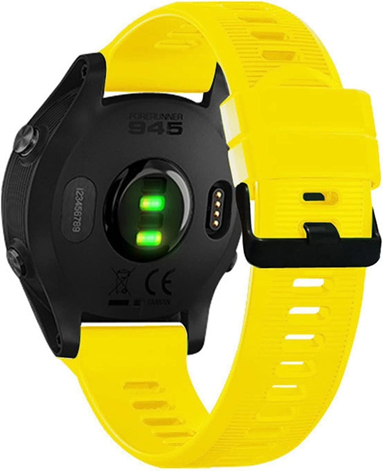 BANDKIT Silicone Watch Band Strap for Garmin Forerunner 935 945 Smart Watch 22Mm Replacement Wristband Wrist Strap  BANDKIT Yellow 22mm 