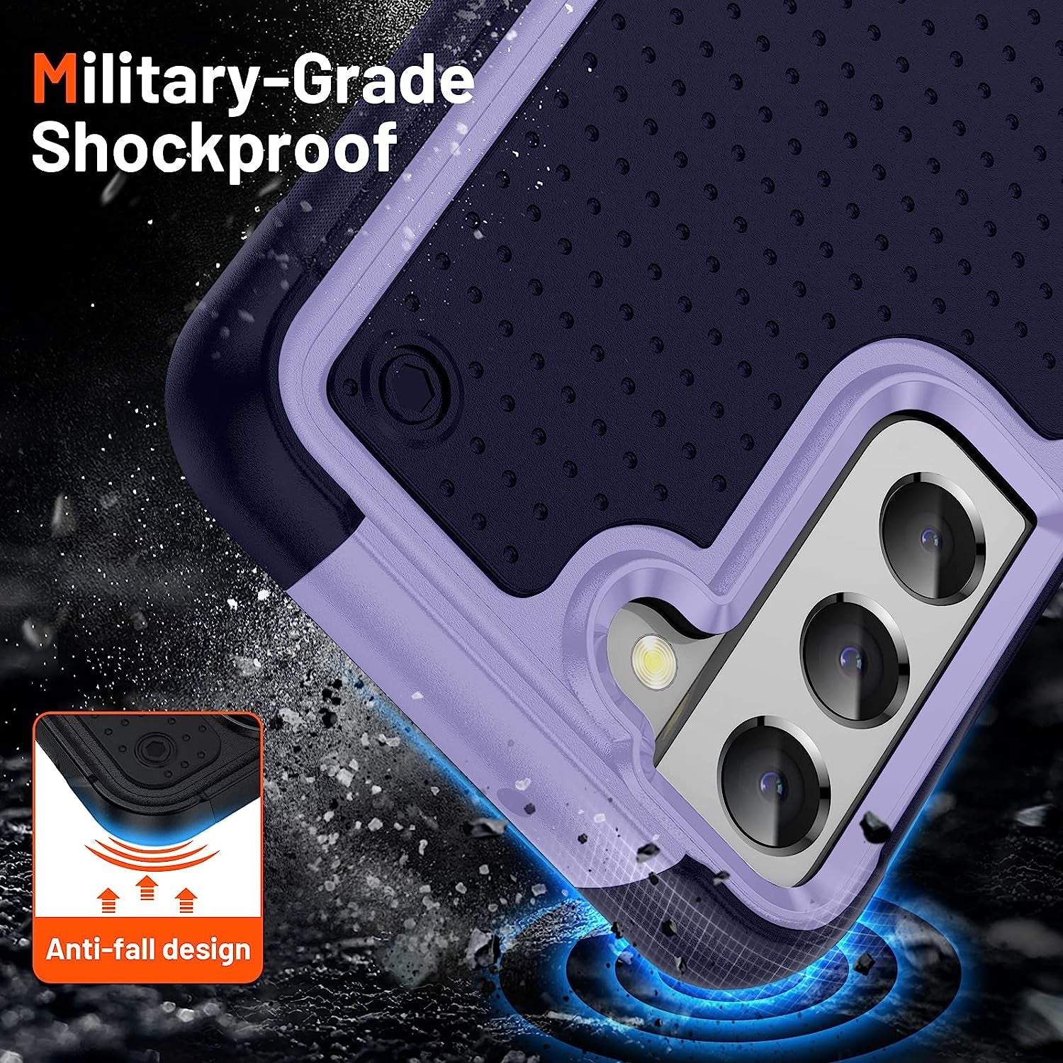 TORRTOWAY Designed for Samsung Galaxy S22 plus Case Galaxy S22+ Case Gift Militay Grade Drop Protective Cover Shockproof Case for Galaxy S22 plus Phone Case for Women Men Boy Girl (Purple+Blue)  TORRTOWAY   