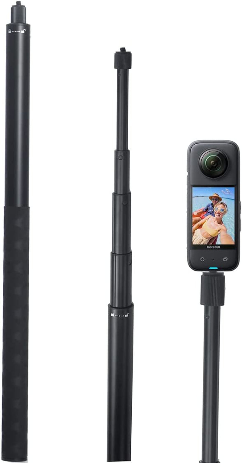 VGSION Ultra Long 3 Meters Invisible Selfie Stick for Insta360 One X3, One X2, One RS  VG Max.2 Meters  