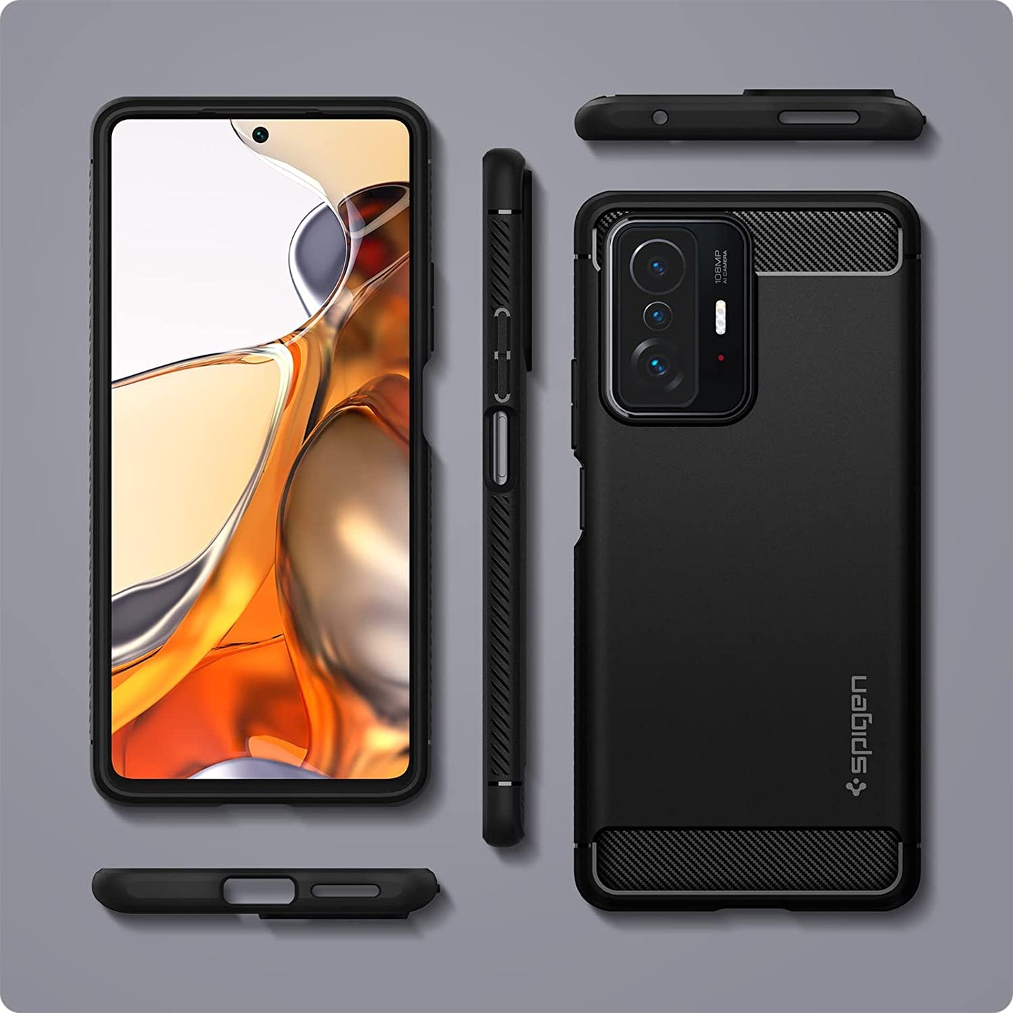 Spigen Rugged Armor Designed for Xiaomi 11T / 11T Pro (2021) - Matte Black  Spigen   