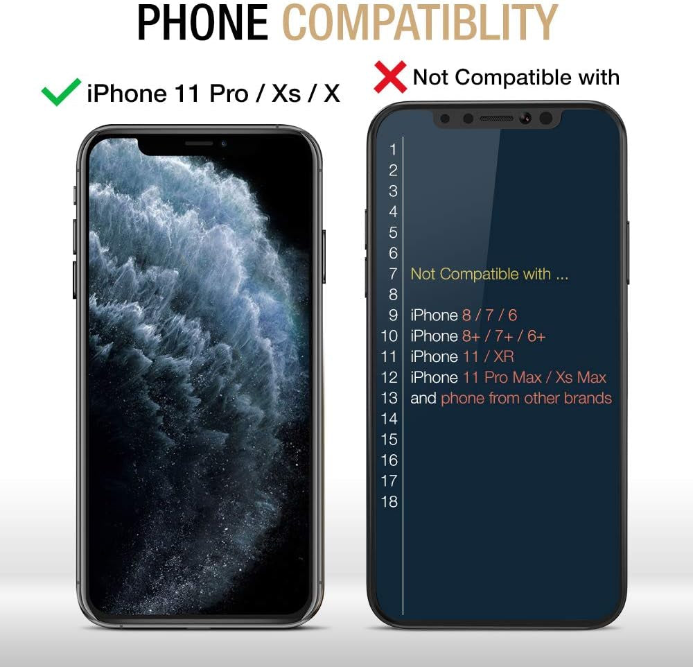 Xdesign Hyperpro Series Designed for Apple Iphone 11 Pro Case (2019 5.8") Slim Fit/Gxd Cushion Drop Protection - Black  XDesign   