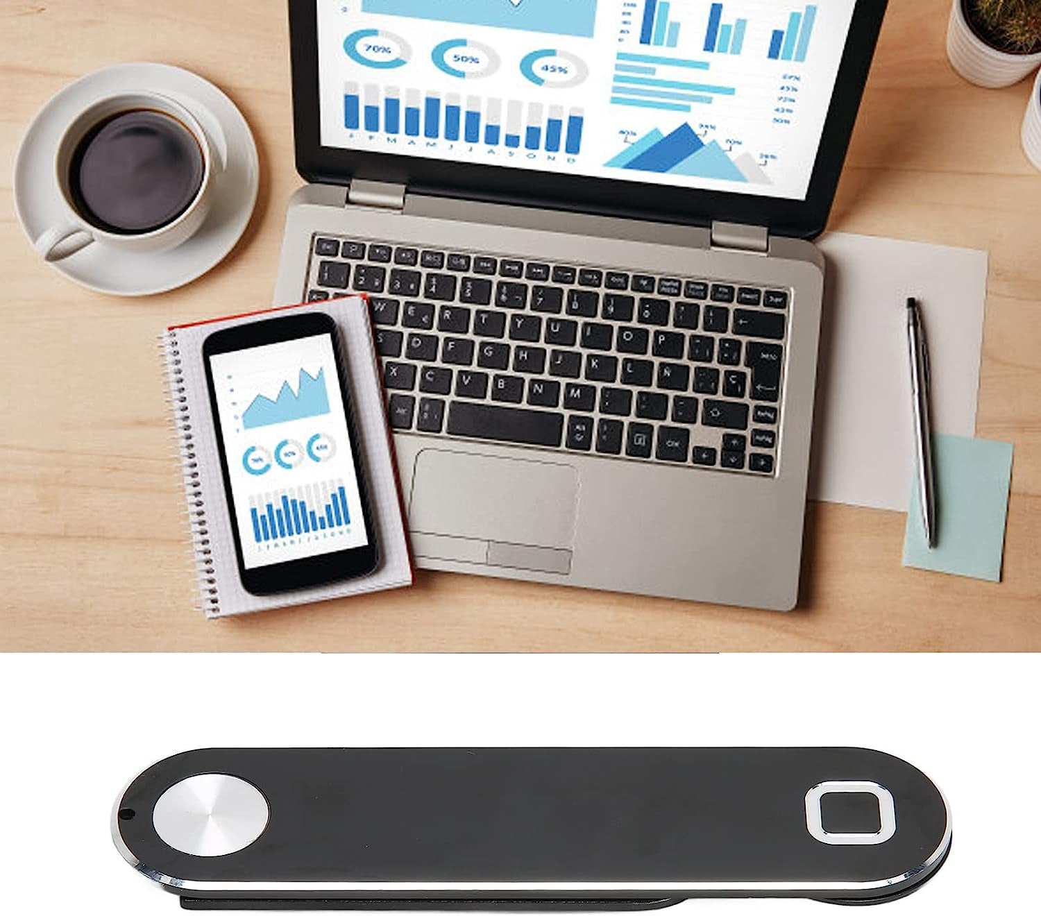 Dpofirs Magnetic Laptop Phone Holder for Laptop, Foldable Laptop Side Mount Clip Universal for All Mobile Phones, Computer Monitor Side Phone Mount(Black)  Dpofirs   