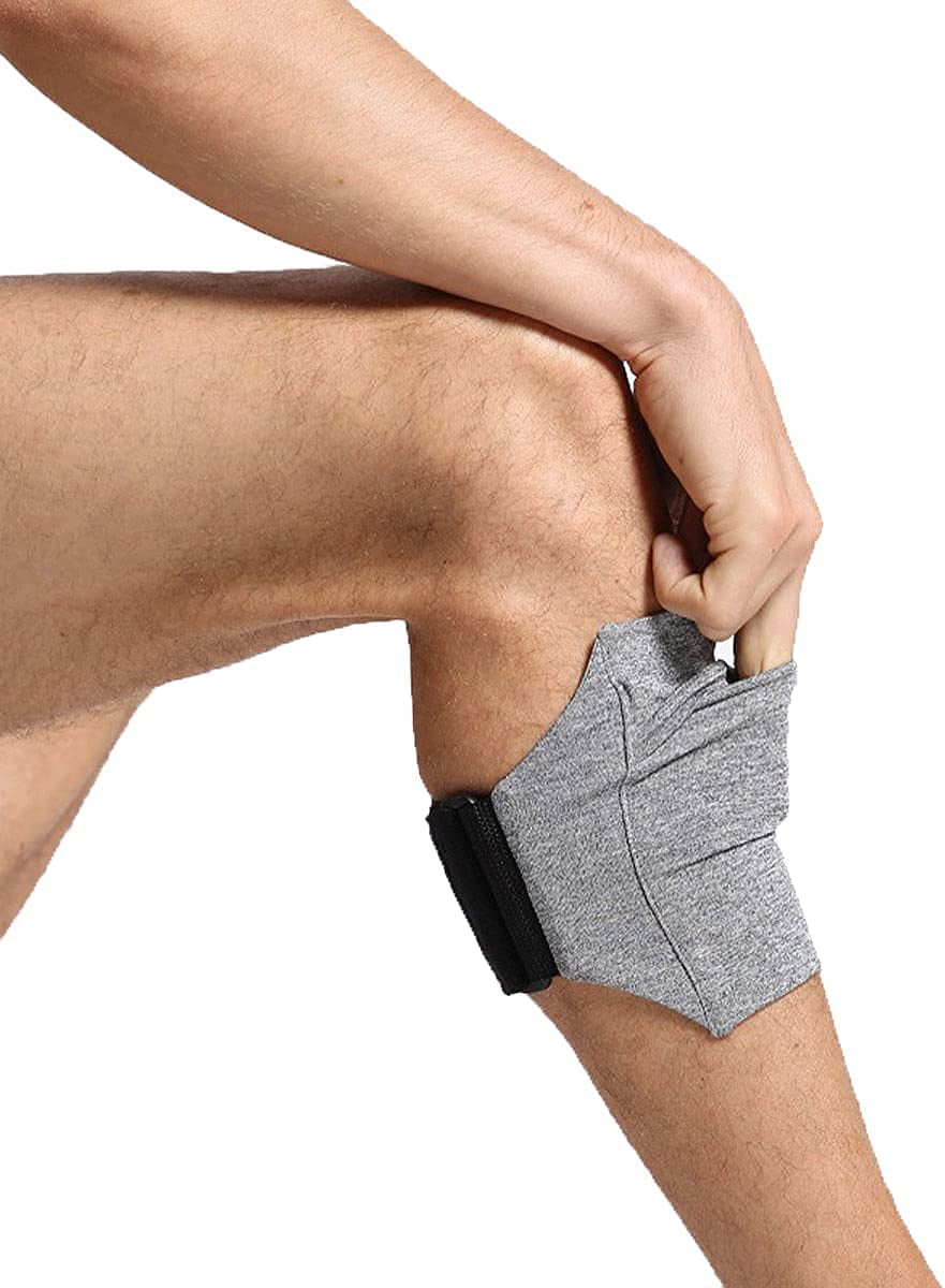 Ailzos Equestrian Riders on the Leg Cell Phone Holder for the Leg/Calf - Leg Band for Equestrian, Jogger, Hiker or Motorcycle, Exercise Arm Holder Armband for Running, Fits Phone Size under 6", Black  Ailzos Gray Large--(Arm/Calf size from 14-17'') 