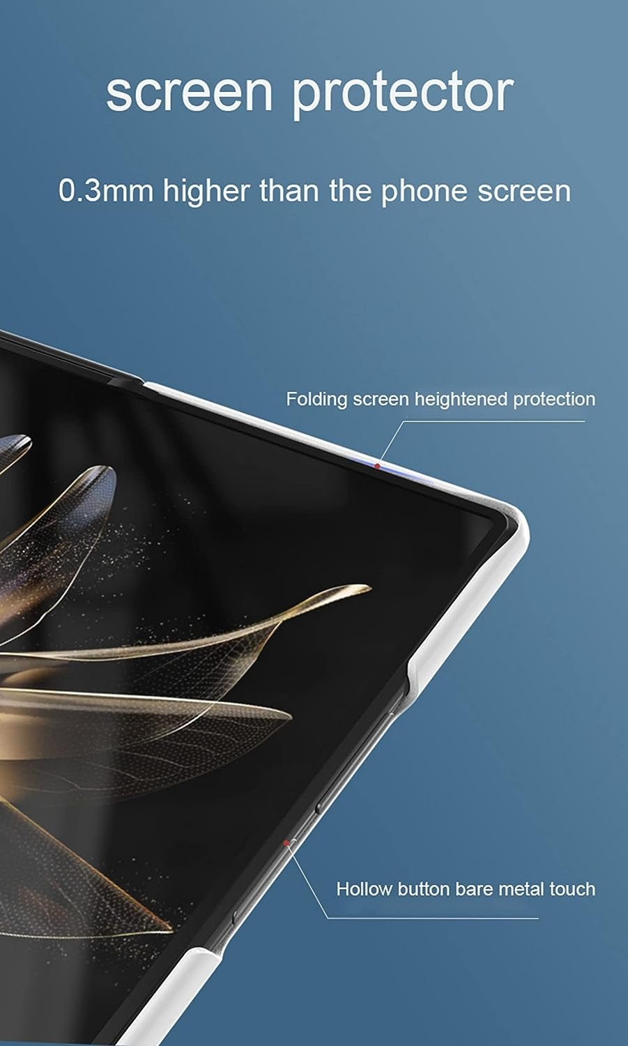 COQUE Xiaomi Mix Fold 2 Phone Case,Ultra Slim Skin-Feeling Phone Shell,Folding Phone Cover for Xiaomi Mix Fold 2,White  COQUE   