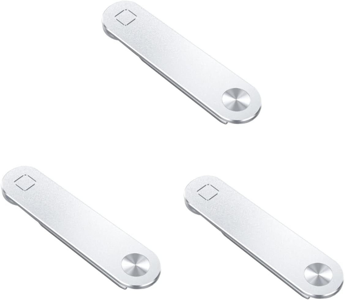 Operitacx Computer Phone Holder Computer Holder for Laptop Metal Brackets Magnetic Tablet Mount Laptop Stand Computer Adjustable Tablet Stand Magnetic Computer Stand Laptop Holder Metal 5Pcs  Operitacx Silverx3pcs 12X3X0.5CMx3pcs 