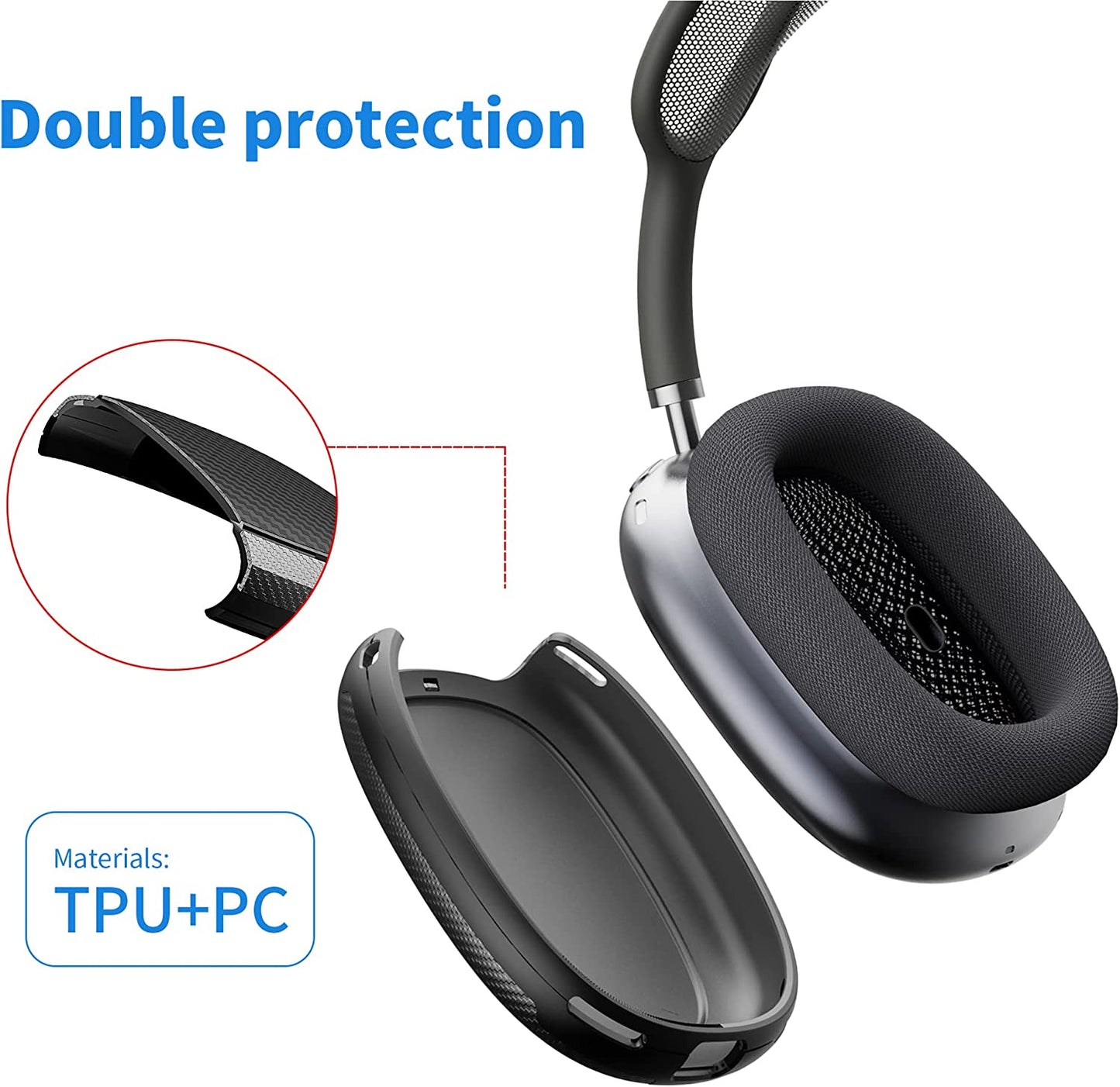 WIWU Airpods Max Cover, Airpod Max Accessories for Airpods Max Headphones, Airpod Max Case Cover Compatible with Apple Headphone, Protective Ear Cup Covers for Airpods Max  WIWU   