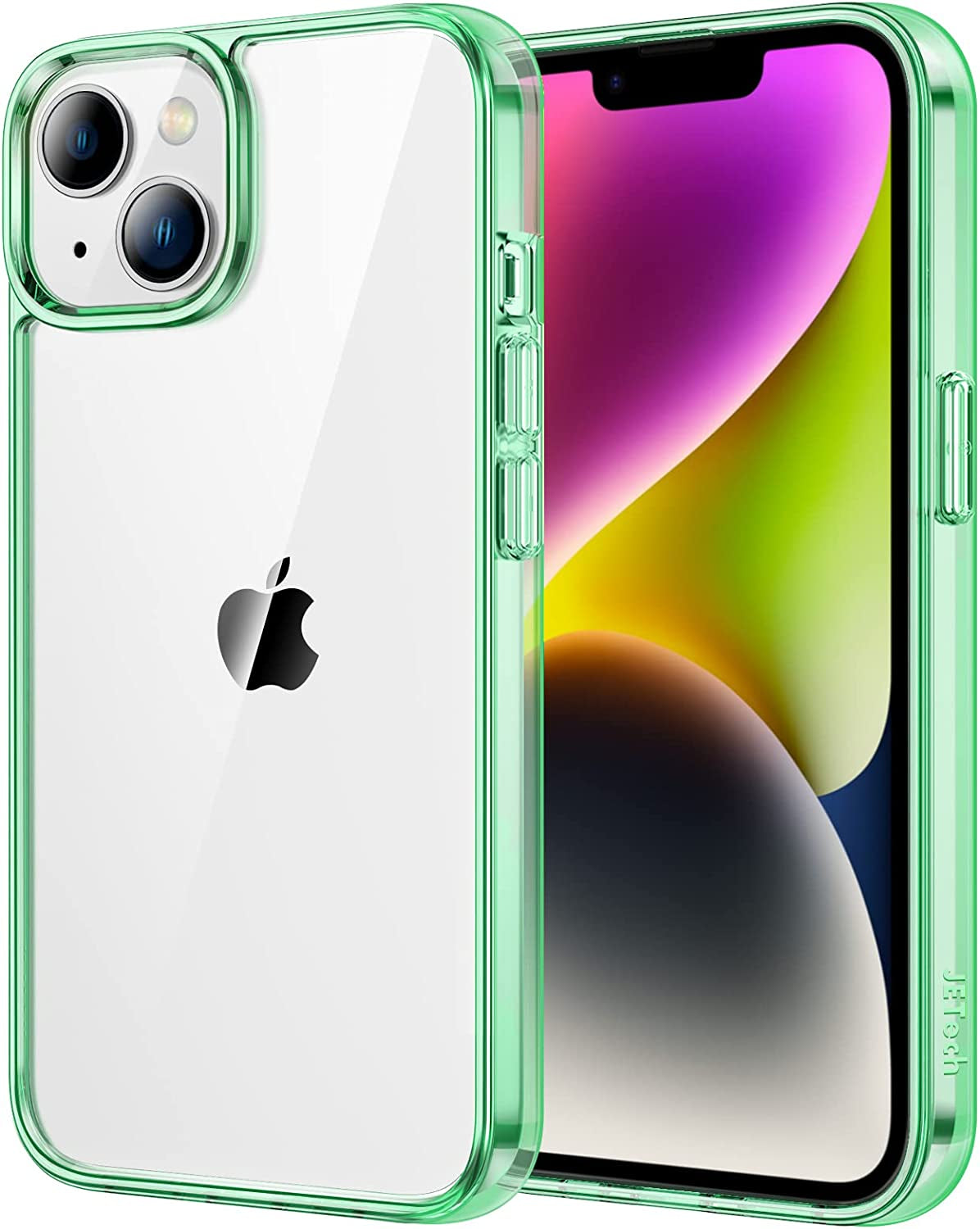 Jetech Case for Iphone 14 plus 6.7-Inch, Shockproof Phone Bumper Cover, Anti-Scratch Clear Back (Black)  JETech Midnight Green  