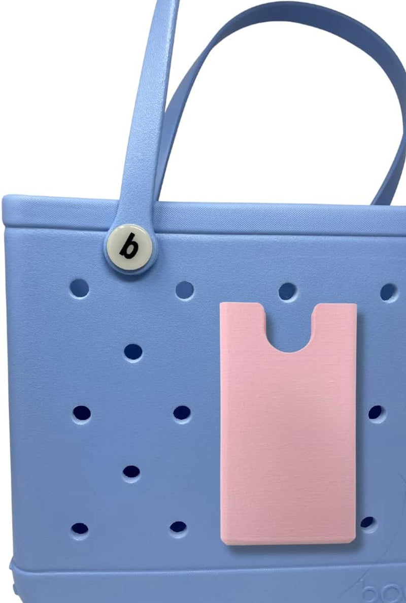 Freshe BAGLETS - Phone Holder Charm Accessory Compatible with Bogg Bags - Keep Your Phone Handy with Your Tote Bag - Made in the USA (Black)  FRESHe Pink  