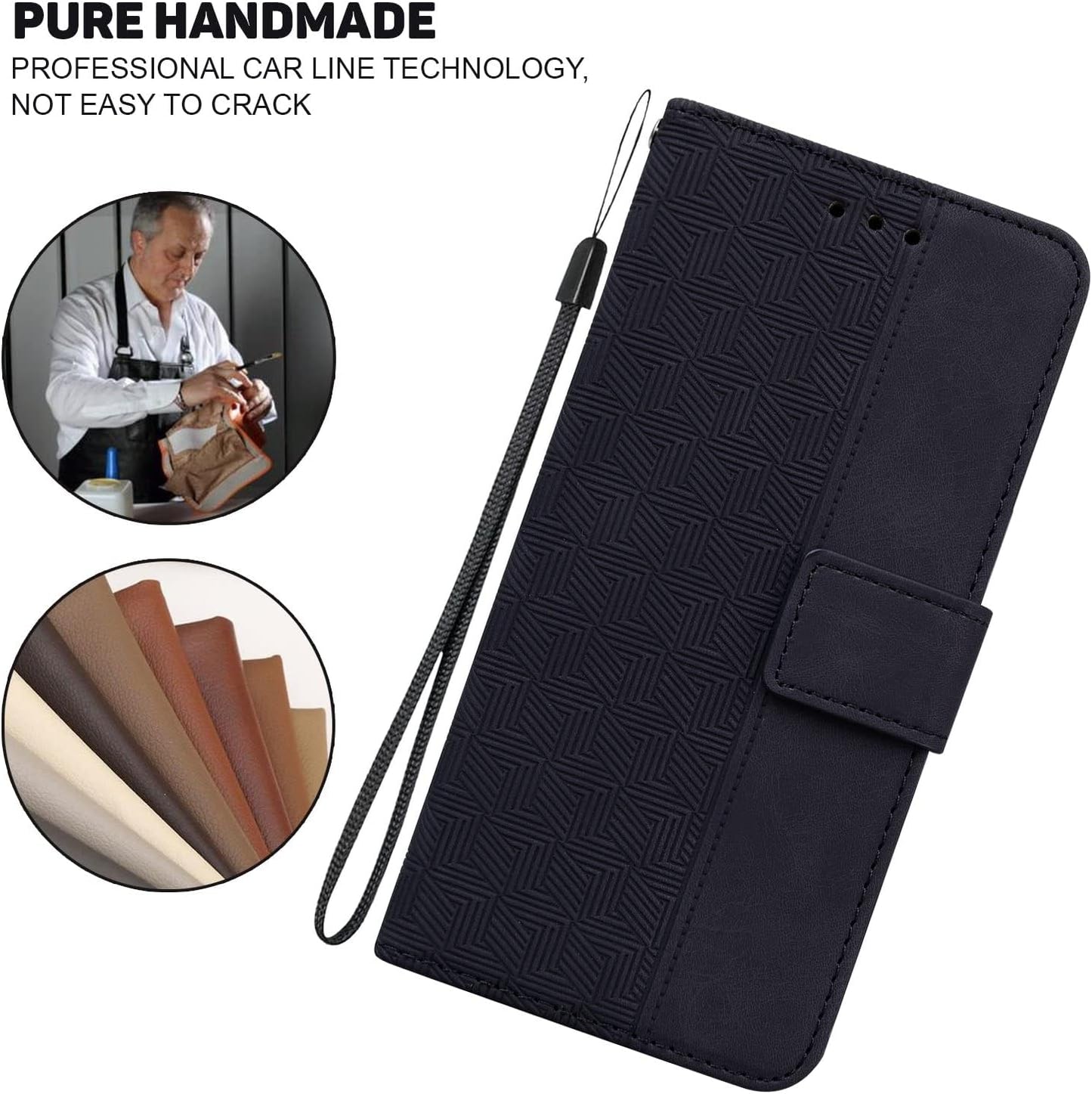 For Xiaomi Redmi Note 7 Case,Shockproof PU Leather Magnetic Closure Flip Wallet Case for Xiaomi Redmi Note 7 6.3" -Black  Generic   