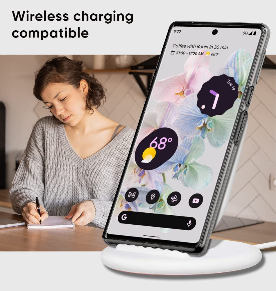 Raysmark Google Pixel 6 Pro Case, Ultra [Slim Thin] Scratch Resistant TPU Rubber Soft Silicone Protective Crystal Clear Case Cover for Google Pixel 6 Pro (Clear)  Raysmark   