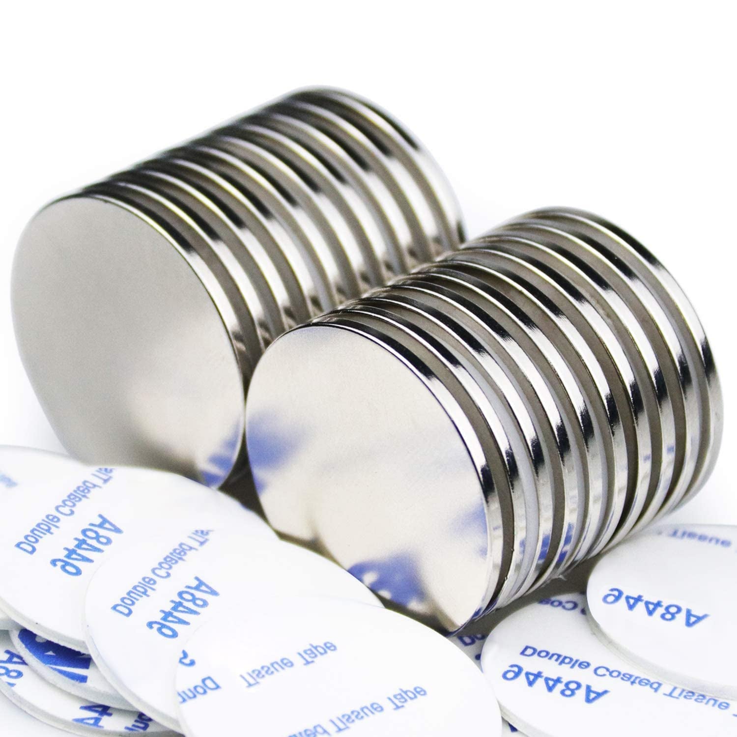DIYMAG Powerful Neodymium Disc Magnets with Double-Sided Adhesive, Strong Permanent Rare Earth Magnets for Fridge, DIY, Building, Scientific, Craft, and Office Magnets, 1.26 Inch Diameter, Pack of 6  DIYMAG 20P 32x2 