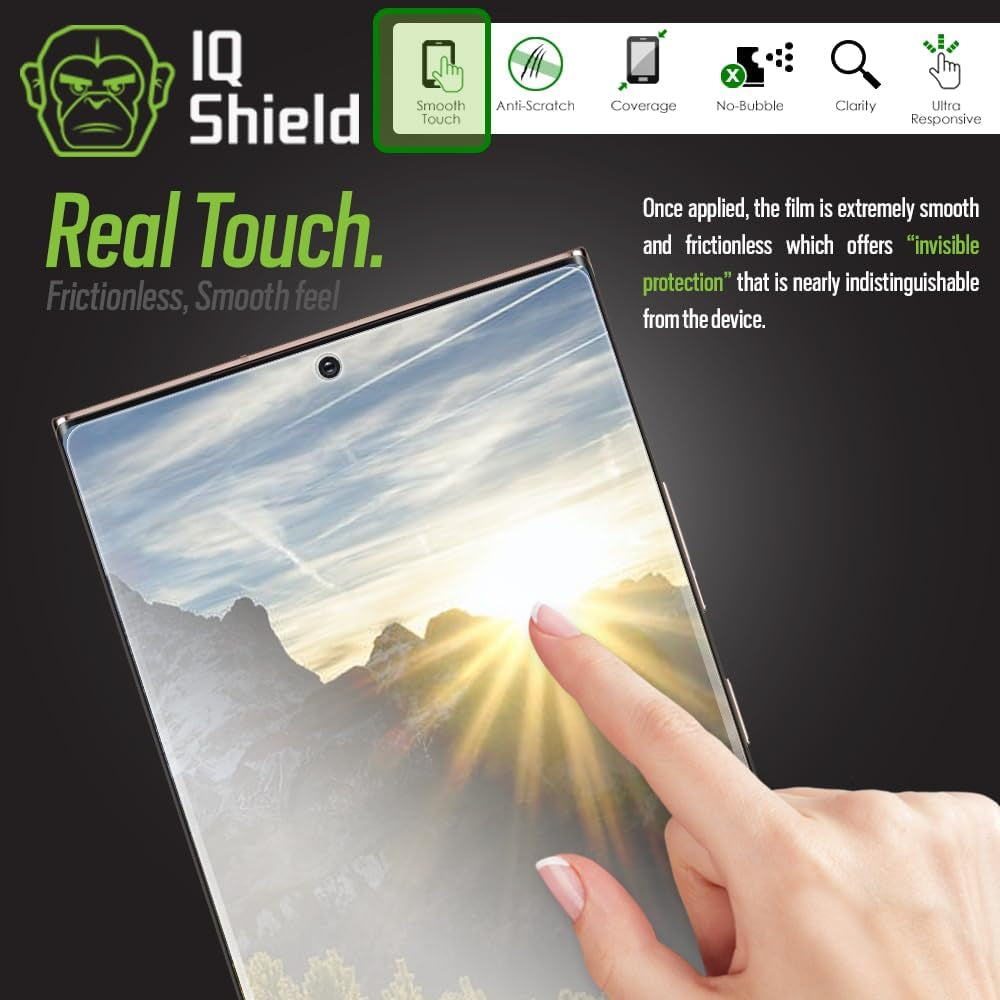 Iqshield Screen Protector Compatible with Samsung Galaxy Note 20 Ultra (6.9 Inch)(2-Pack)(Case Friendly) Anti-Bubble Clear TPU Film  IQShield   