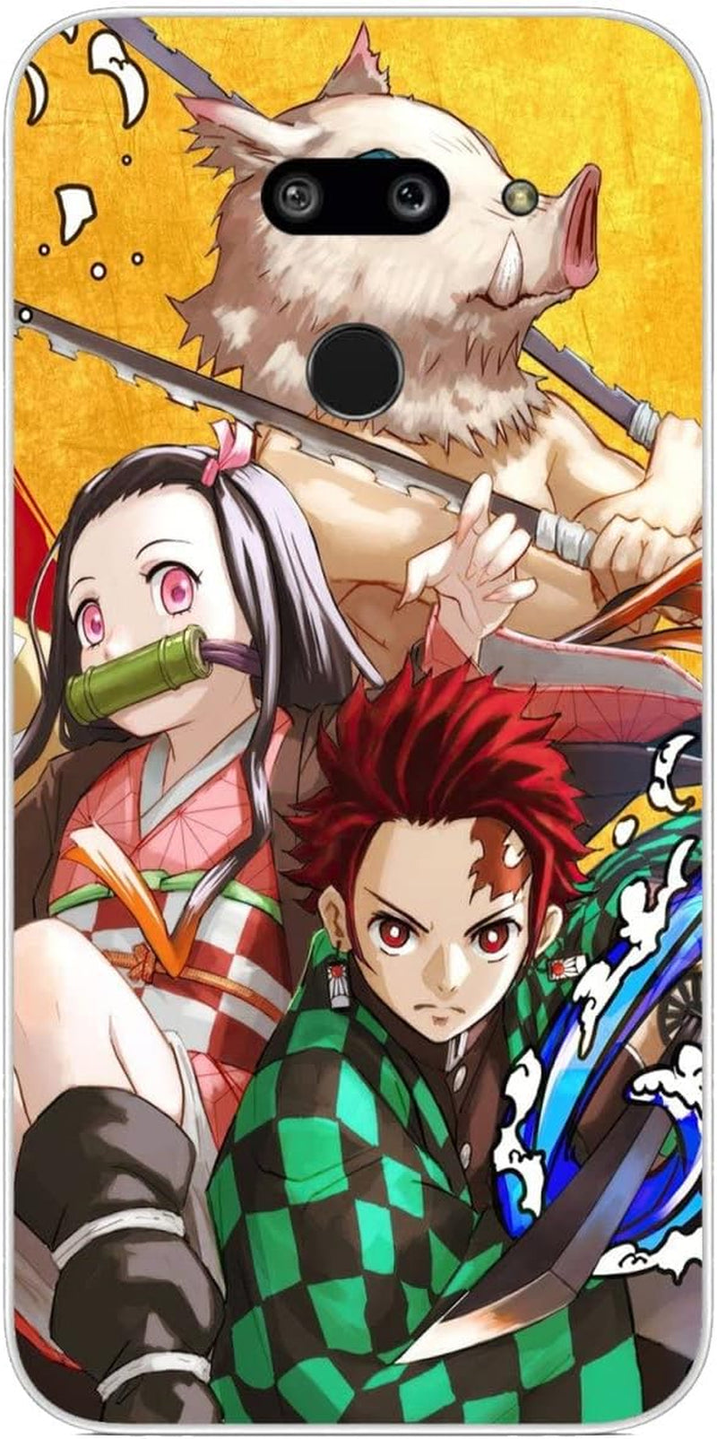 Compatible with Case LG G8 | LG G8 Thinq Sla'Yer Nezuko Inosuke De'Mon Tanjirou 561 Slim Covered Soft Gel Rubber Case Clear  Tongstar Sla'Yer Tanjirou Nezuko Slayer Inosuke 657  