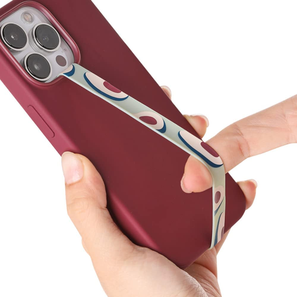 Sinjimoru Silicone Stretching Strap as Phone Grip Holder, Slim Grip Tape for Iphone Case, Secure Phone Strap as Cell Phone Holder. Sinji Loop Black  Sinjimoru Co. Ltd Avocado Mint  