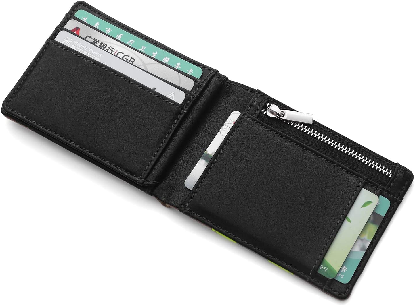 ARCTOTTI Airtag Wallet for Men with Ykk Zipper Pocket Security Rfid Blocking Attach Flip Pocket Cash, 14Card Slots Durable Nomex Fabric, Id Window Credit Card Holder with Gift Box  ARCTOTTI   