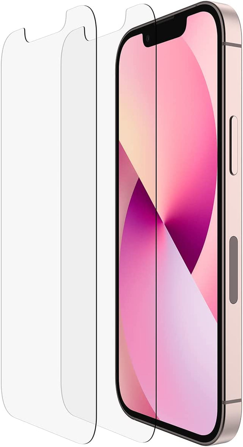 Belkin Tempered Glass Privacy Screen Protector 2-Pack for Iphone 14, Iphone 13, Iphone 13 Pro - Installation Guide Tray Included for Easy Application - Crystal Clear Glass Screen Protector  Belkin   