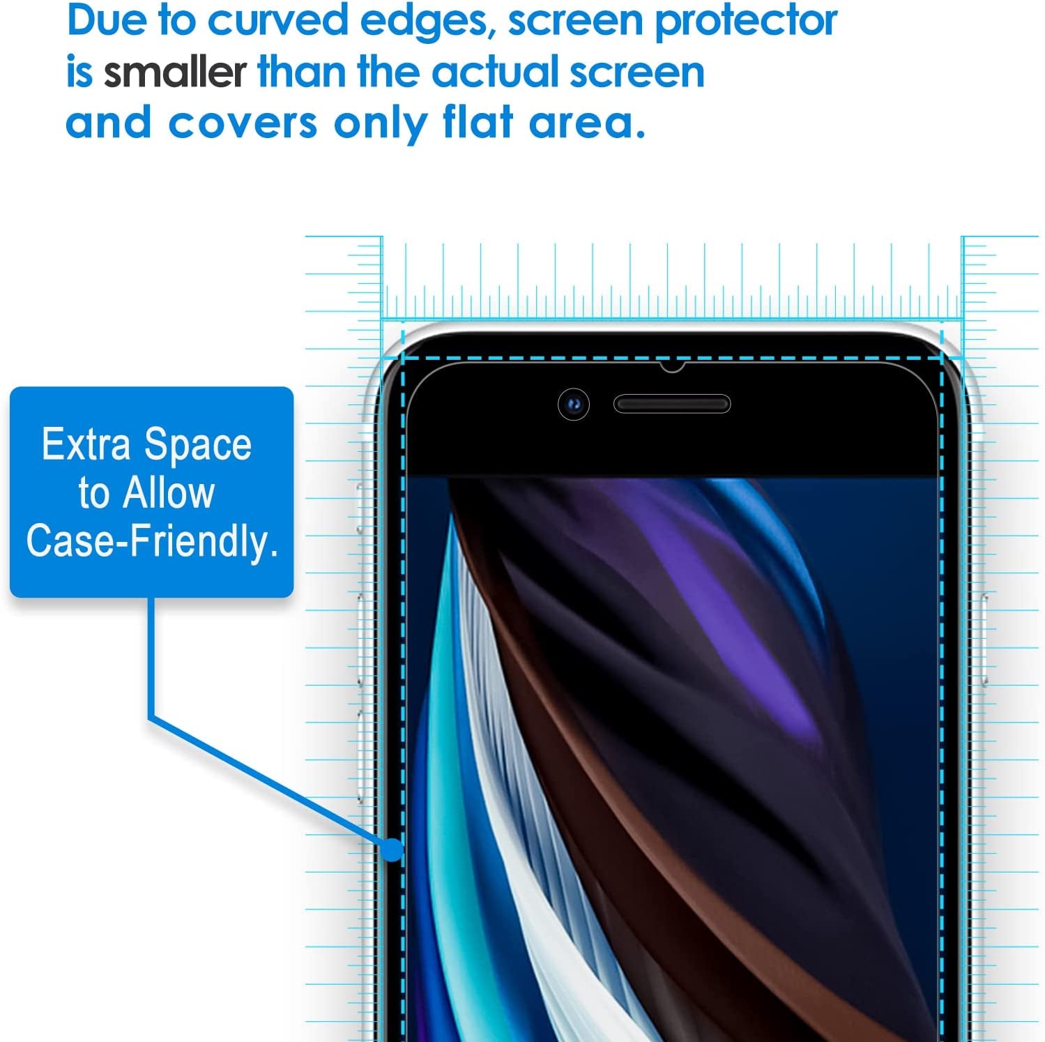 Jetech Screen Protector for Iphone SE 3/2 (2022/2020 Edition), Iphone 8, Iphone 7, Iphone 6S, and Iphone 6, 4.7-Inch, Tempered Glass Film, 3-Pack  JETech   