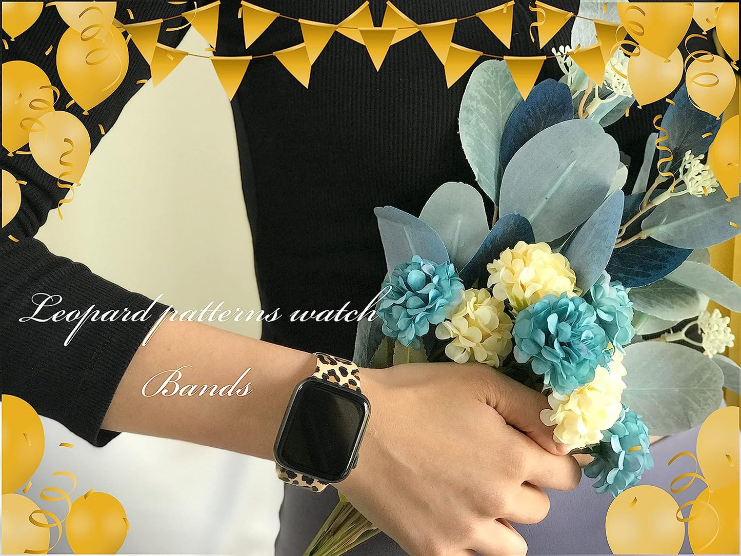 Butterfly Wristband Straps Watch Band Compatible with Apple Watch 38Mm 40Mm 41Mm, Cute Butterfly Silicone Fadeless Pattern Printed Replacement Wrist Compatible with All Iwatch Series  WANSENCE   