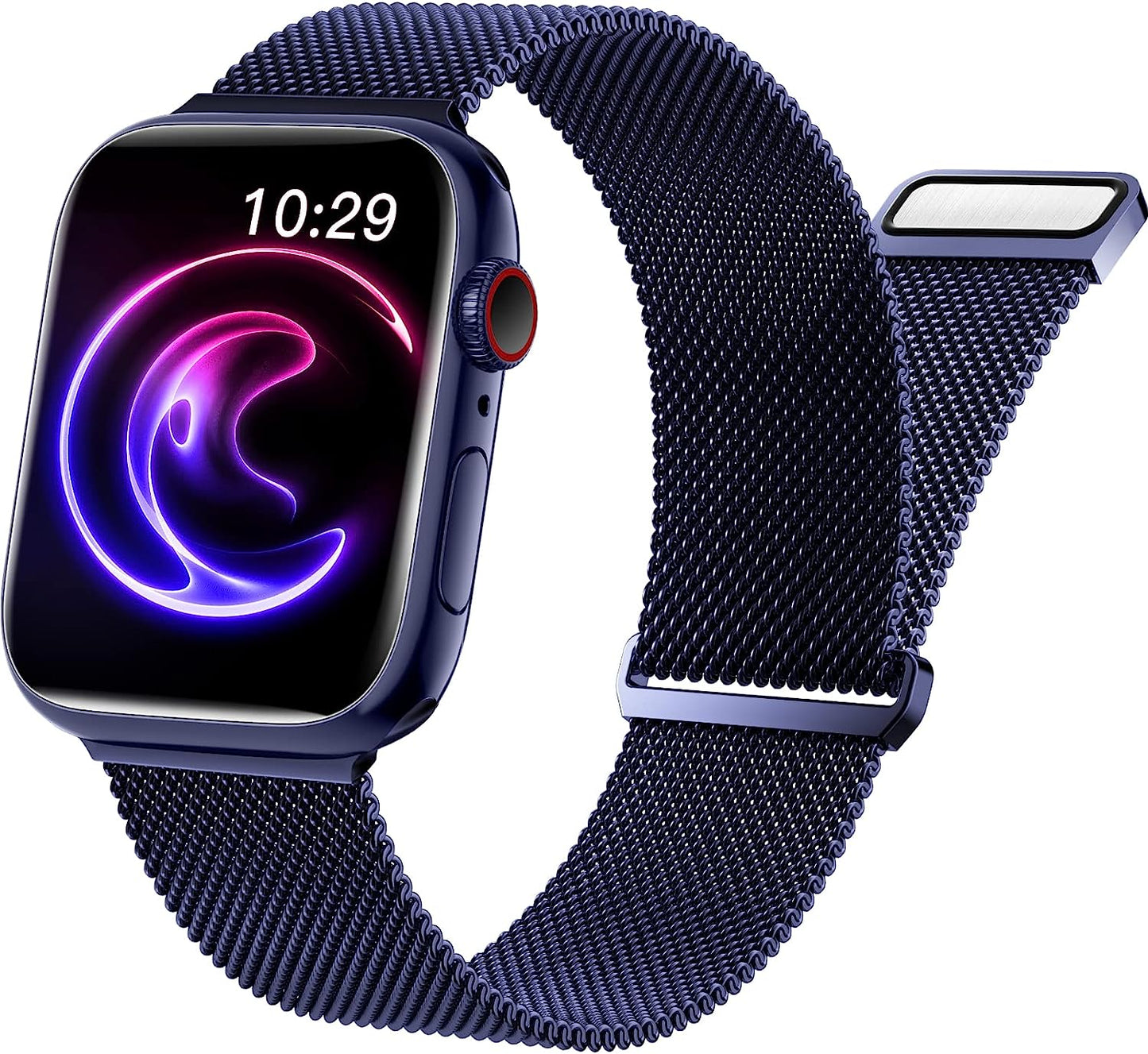 OYODSS Metal Bands Compatible with Apple Watch Band 49Mm 40Mm 38Mm 41Mm 42Mm 44Mm 45Mm Women Men, Magnetic Stainless Steel Loop Mesh Strap for Iwatch SE Ultra Series 8 7 6 5 4 3 2 1 Gold  OYODSS Navy Blue 38mm/40mm/41mm 