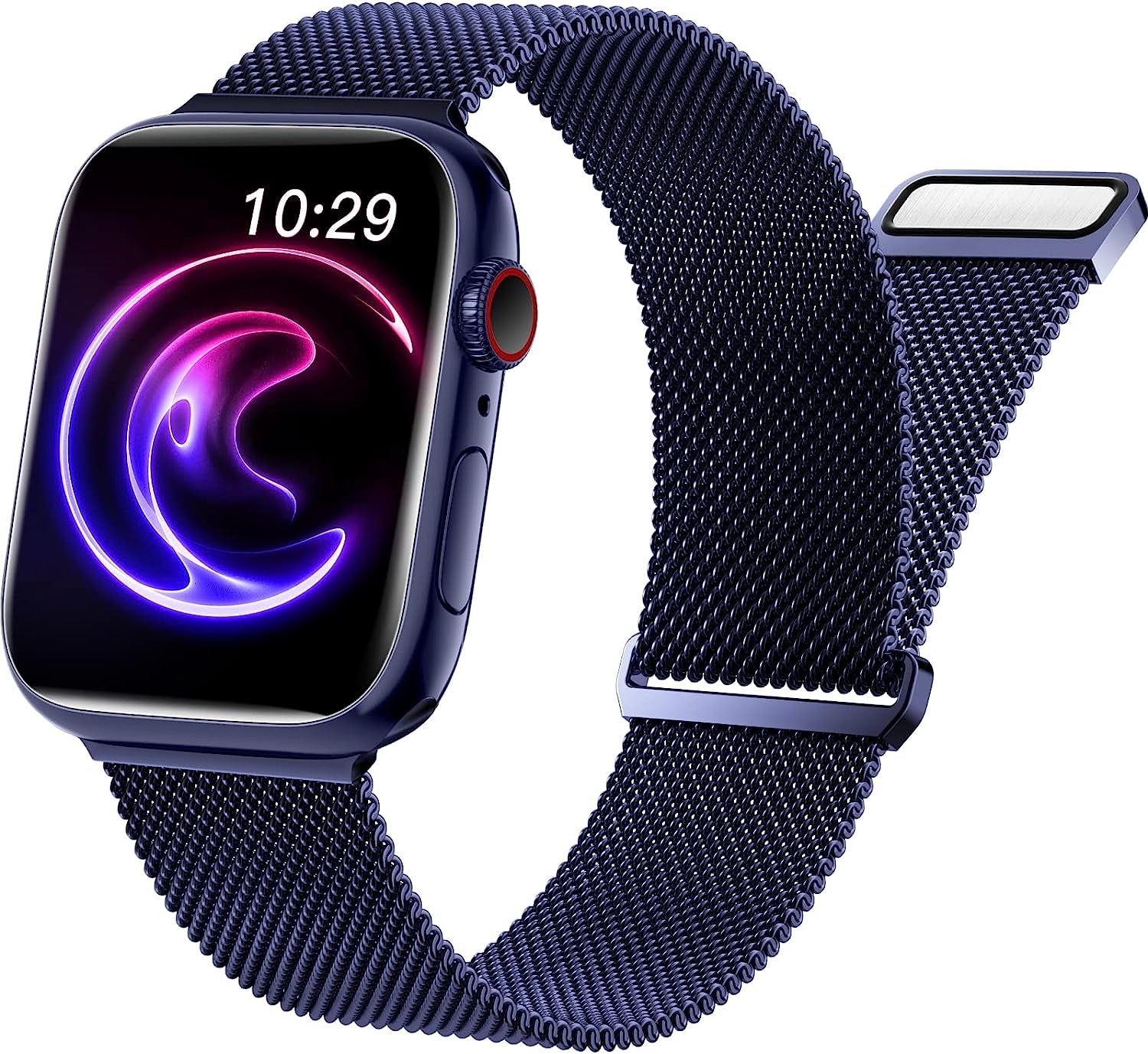 OYODSS Metal Bands Compatible with Apple Watch Band 49Mm 40Mm 38Mm 41Mm 42Mm 44Mm 45Mm Women Men, Magnetic Stainless Steel Loop Mesh Strap for Iwatch SE Ultra Series 8 7 6 5 4 3 2 1 Gold  OYODSS Navy Blue 38mm/40mm/41mm 