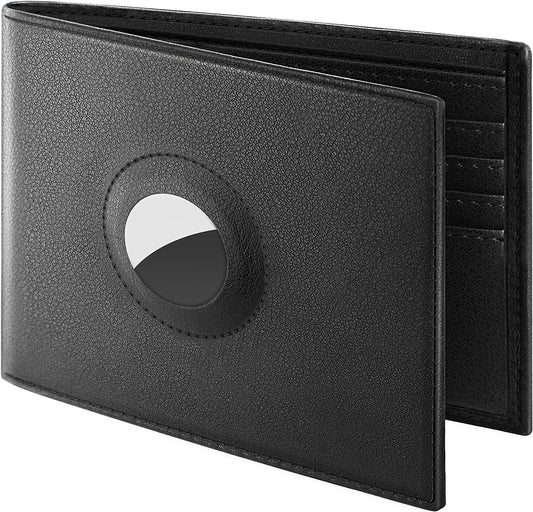 Hawanik Air Tag Wallet Holder, Large Bifold Mens Wallet for Airtag RFID Blocking with 2 ID Windows and Integrated Holder for Airtag  Hawanik   