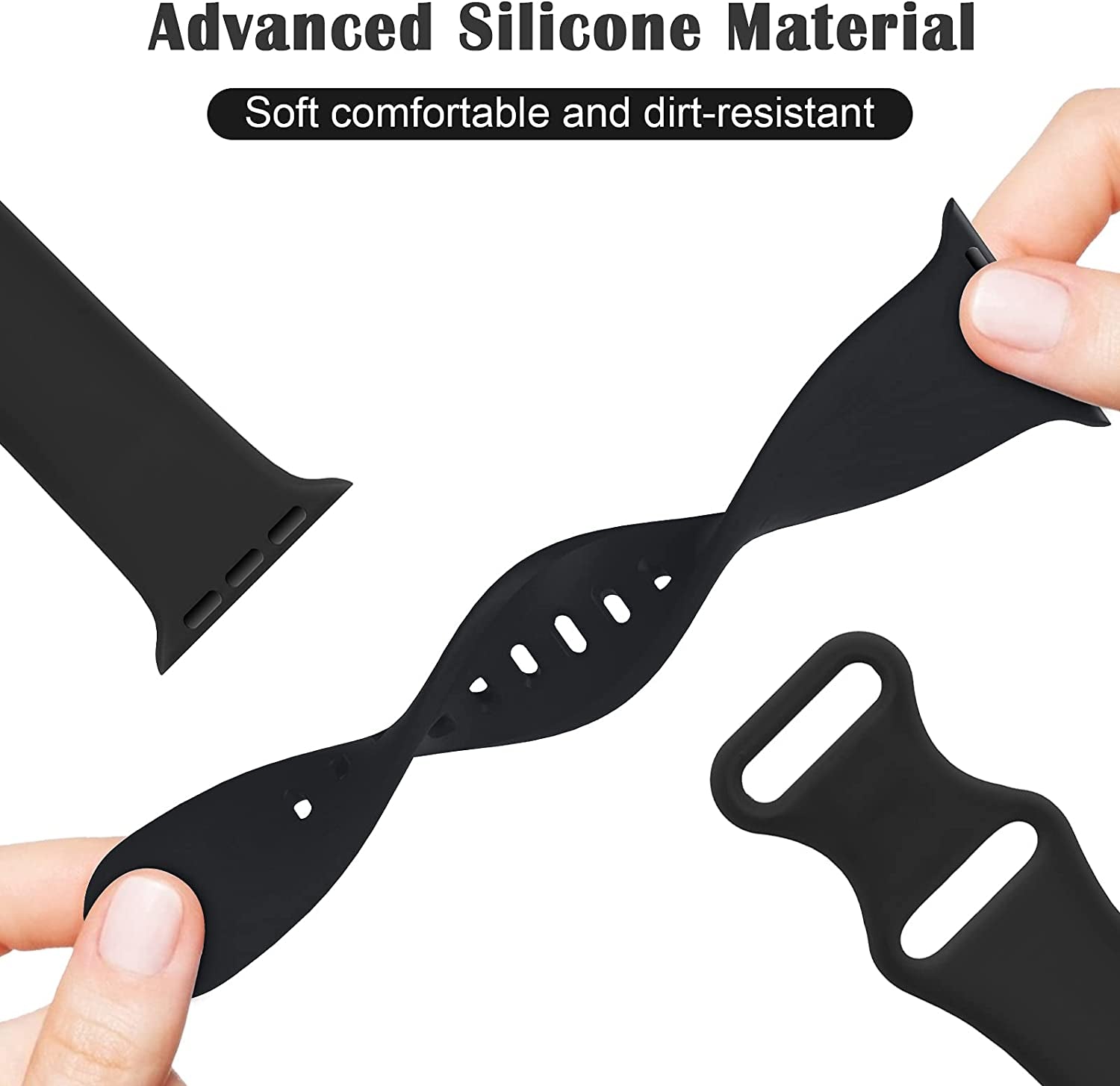 Treasuremax Sport Band Compatible with Apple Watch Bands 38Mm 40Mm 41Mm 42Mm 44Mm 45Mm 49Mm,Soft Silicone Replacement Strap Compatible for Apple Watch Series Ultra 8 7 6 5 4 3 2 1 SE Men Women  TreasureMax   