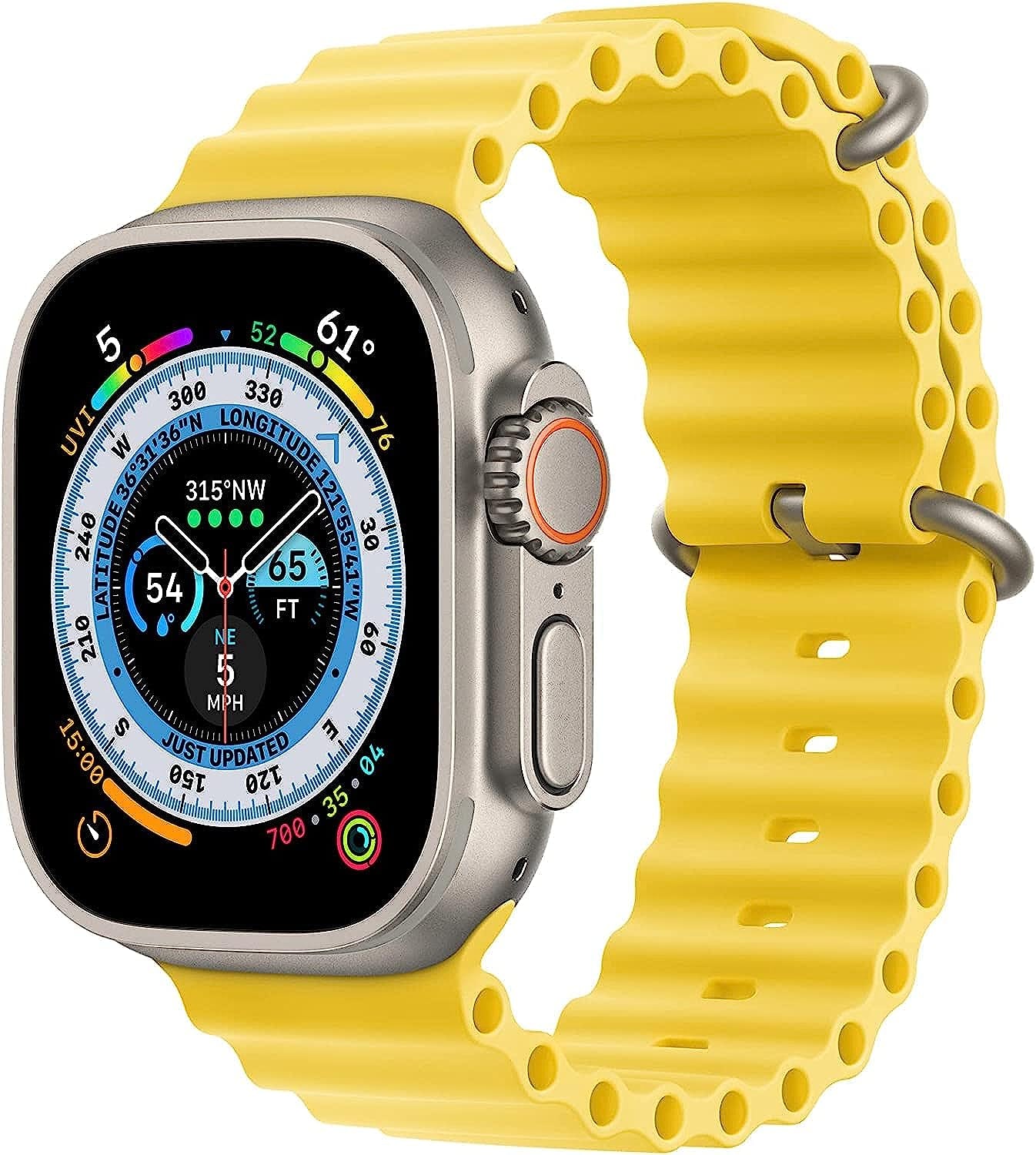 Ocean Band Compatible for Apple Watch Band Adjustable Sports Strap for Apple Watch Series Ultra/8/7/6/5/4/3/2/1/Se Compatible with 42Mm 44Mm 45Mm 49Mm Case Size  Lushan Yellow  
