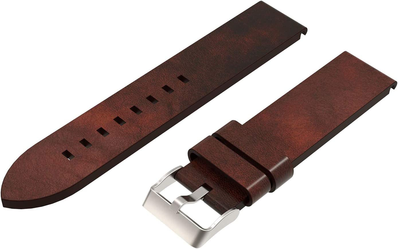 Compatible with Garmin Forerunner 945 Watch Band, Fenix 5 plus Leather Bands, 22Mm Quickfit Replacement Accessory Band Straps Bracelet Fit for Garmin Instinct, Aproach S60  XHNee   