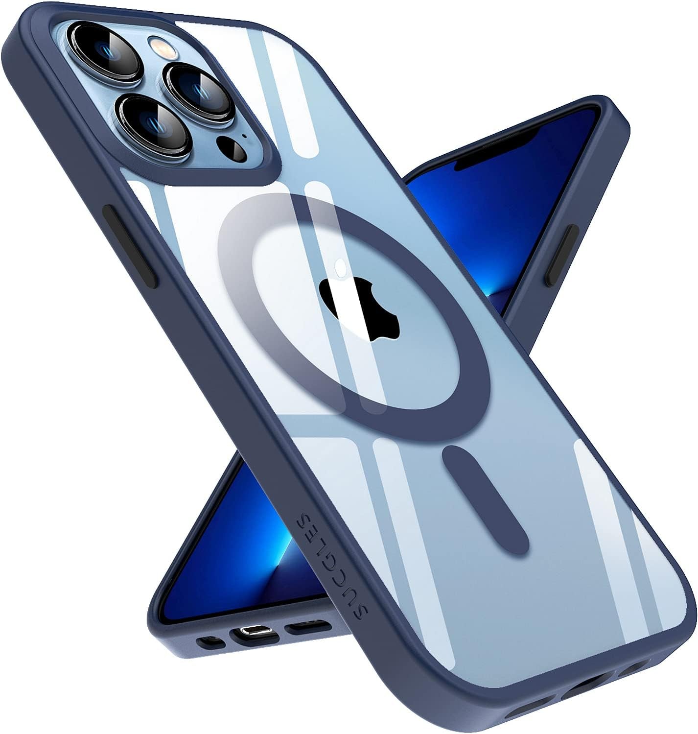 [2023 New] Crystal Clear Designed for Iphone 13 Pro Case, [Non-Yellowing] [Military Drop Protection] Shockproof Bumper Slim Phone Case Thin Cover for Apple 13Pro (6.1 In, Clear)  Gotrays Gavin LLC Mag Safe Navy Blue Iphone 13 Pro Max Case 