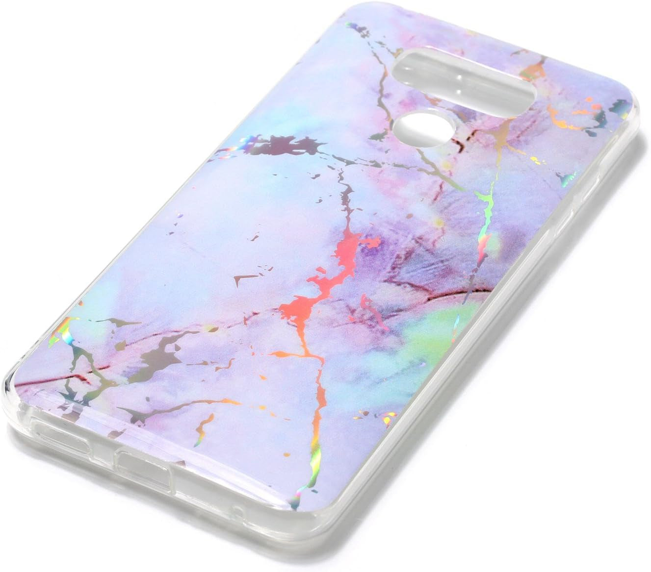 DAMONDY for LG G6 Case,3D Shiny Marble Glitter Ultra Thin Slim Back Skin Full Body Protective Soft TPU Rubber Bumper Case Phone Cover for LG G6-Pink Purple  DAMONDY   