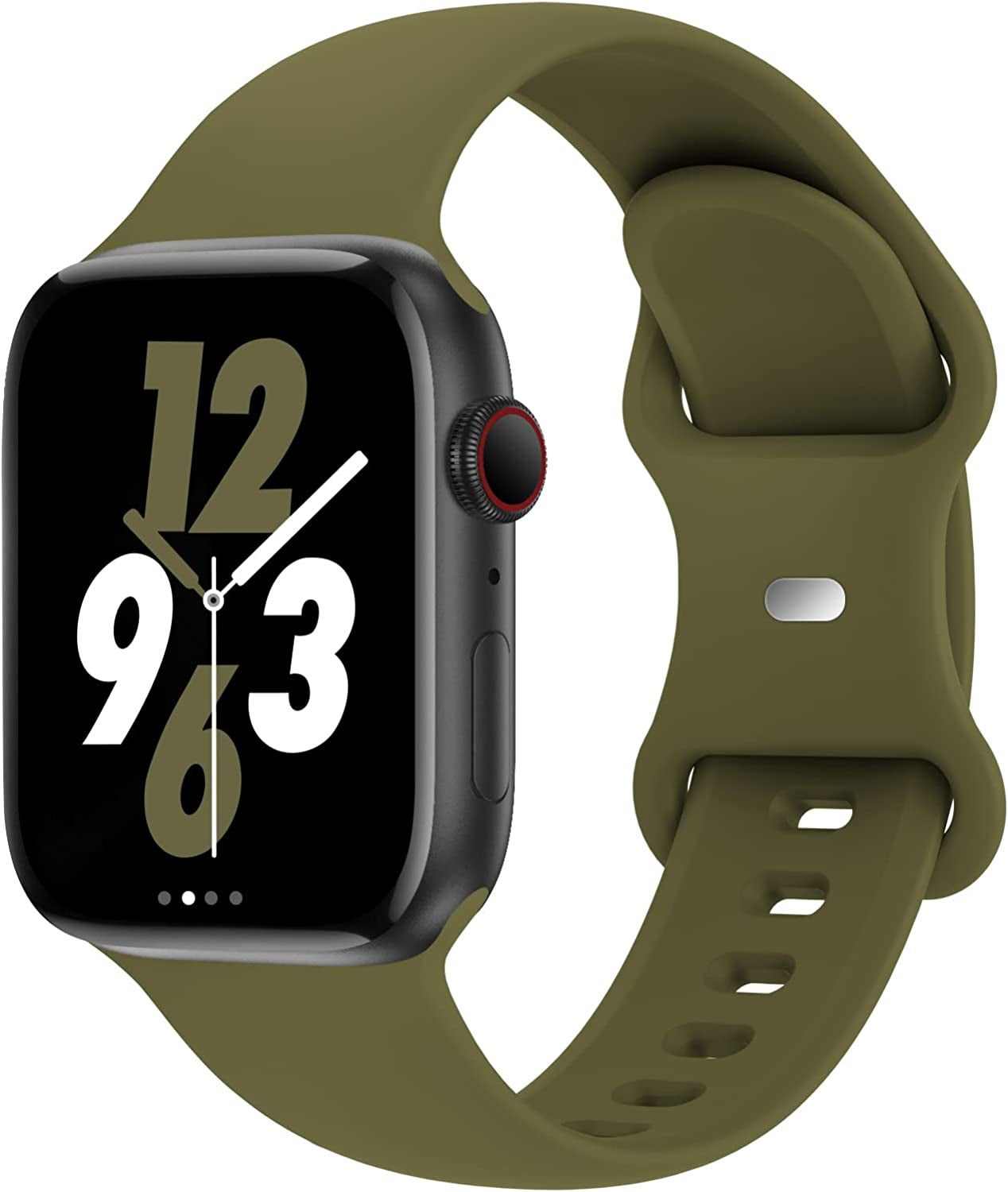 Acrbiutu Bands Compatible with Apple Watch 38Mm 40Mm 41Mm 42Mm 44Mm 45Mm 49Mm, Replacement Soft Silicone Sport Accessory Strap Wristbands for Iwatch Series Ultra 8/7/6/5/4/3/2/1 SE Women Men  Acrbiutu A,Olive green 38/40/41mm S/M 