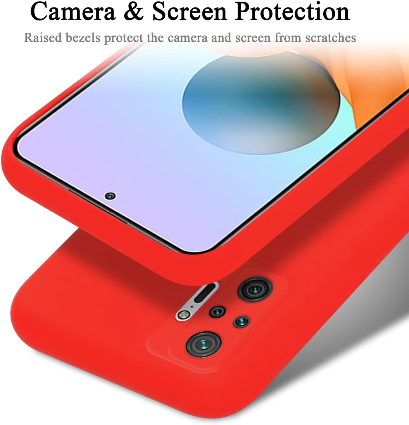 Cadorabo Case Compatible with Xiaomi Redmi Note 10 Pro in Liquid RED - Shockproof and Scratch Resistant TPU Silicone Cover - Ultra Slim Protective Gel Shell Bumper Back Skin  Cadorabo   