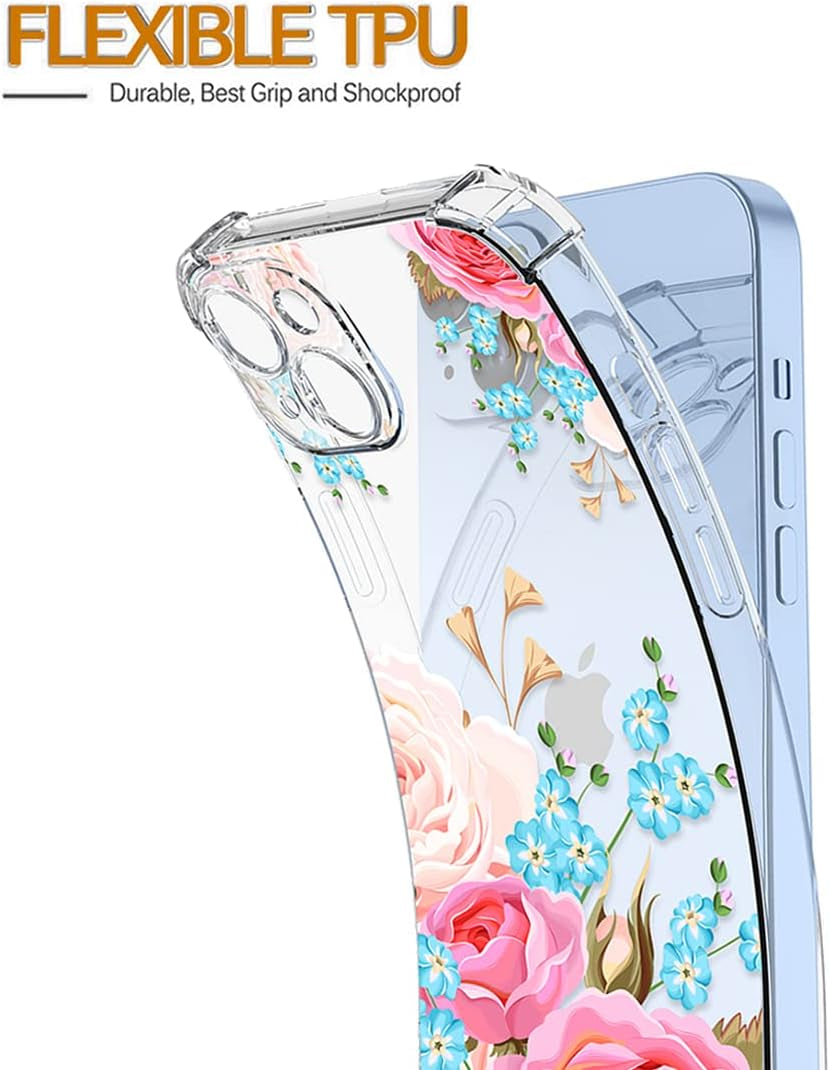 KOARWVC Case for Oneplus Nord N200 Case, Oneplus N200 DE2117 Case Clear with Design Soft TPU Shock Absorption Slim Floral Pattern Protective Back Cover Cases for Oneplus Nord N200 (Rose Flower)  KOARWVC   