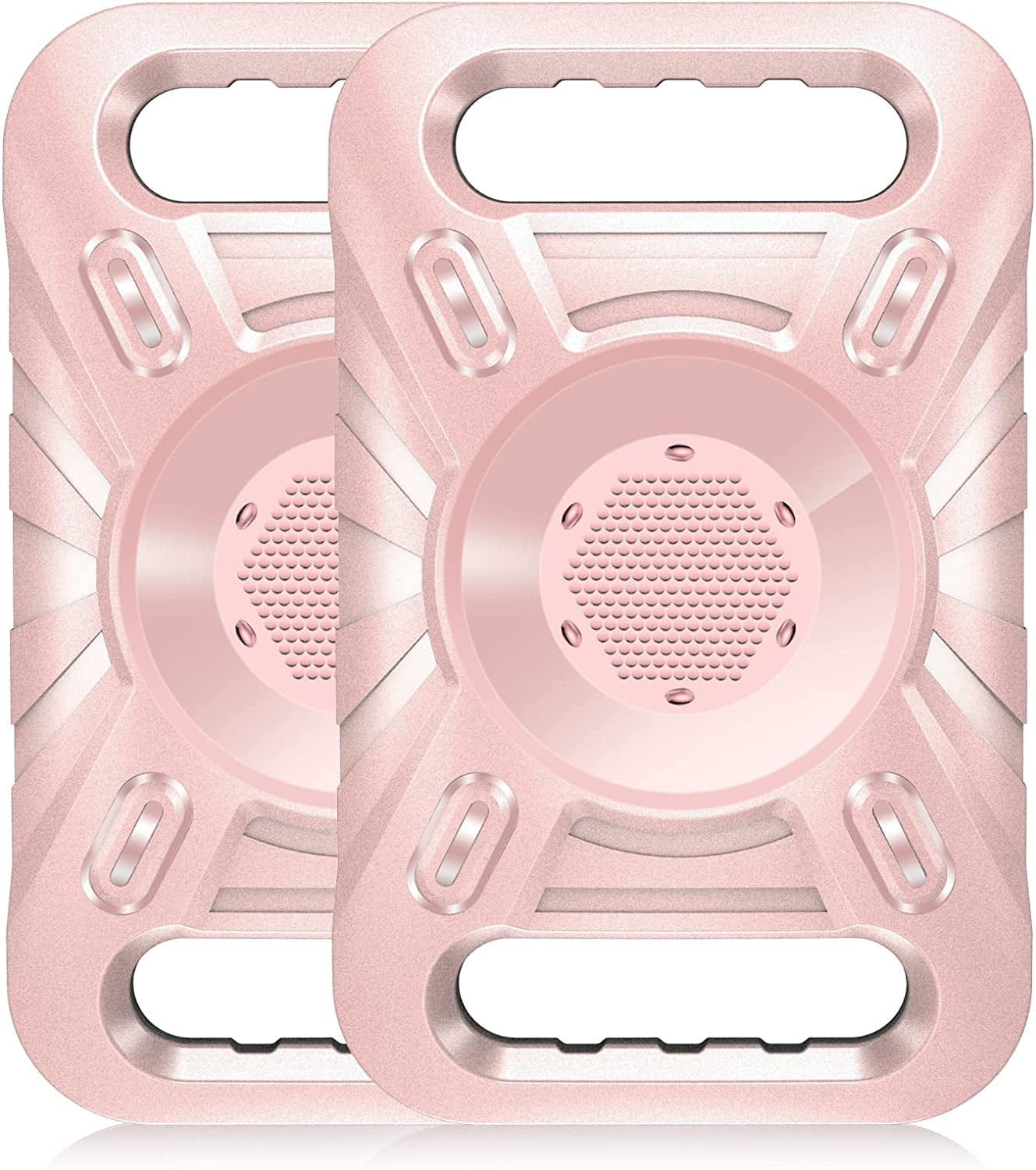 [2Pack] Waterproof Airtag Dog Collar Holder, Wear-Resistant Anti-Scratch Protective Airtag Holder Case Compatible with Pet Collar GPS Pet Trackers for Dogs Big Cats Backpack Strap Etc  Yootte Pink  