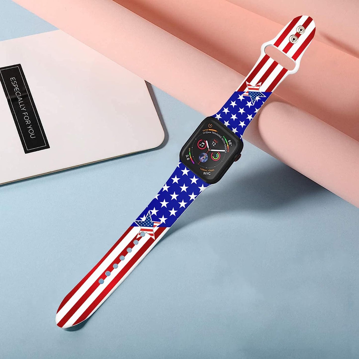 Watch Bands Compatible Apple Watch for Women Men, Adjustable Smart Watch Band Soft Silicone Wristbands Replacment Strap for Watch Series 7 6 5 4 3 2 1  KASDBY   