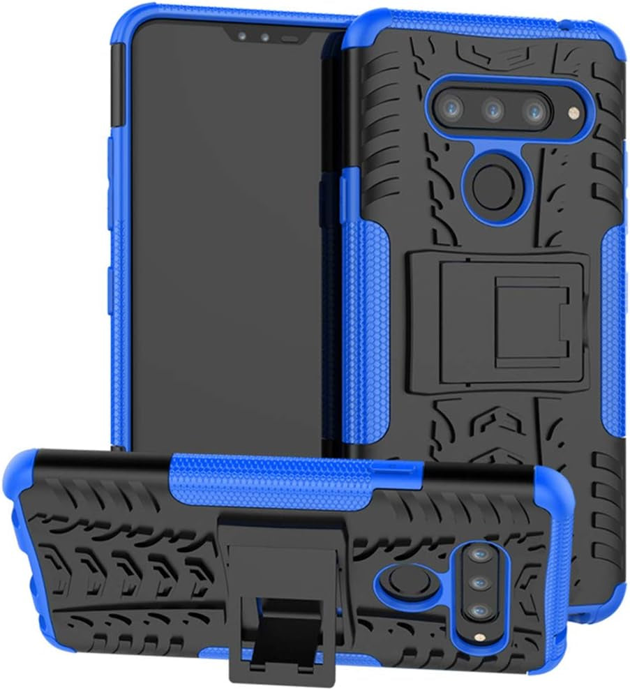 Yiakengs for LG V40 Case, LG V40 Thinq Case, Dual Layer Shockproof Slim Protective with Kickstand Hard Phone Cases Cover for LG V40 (Red)  Yiakengs Compatible For Lg V40 Case Blue  