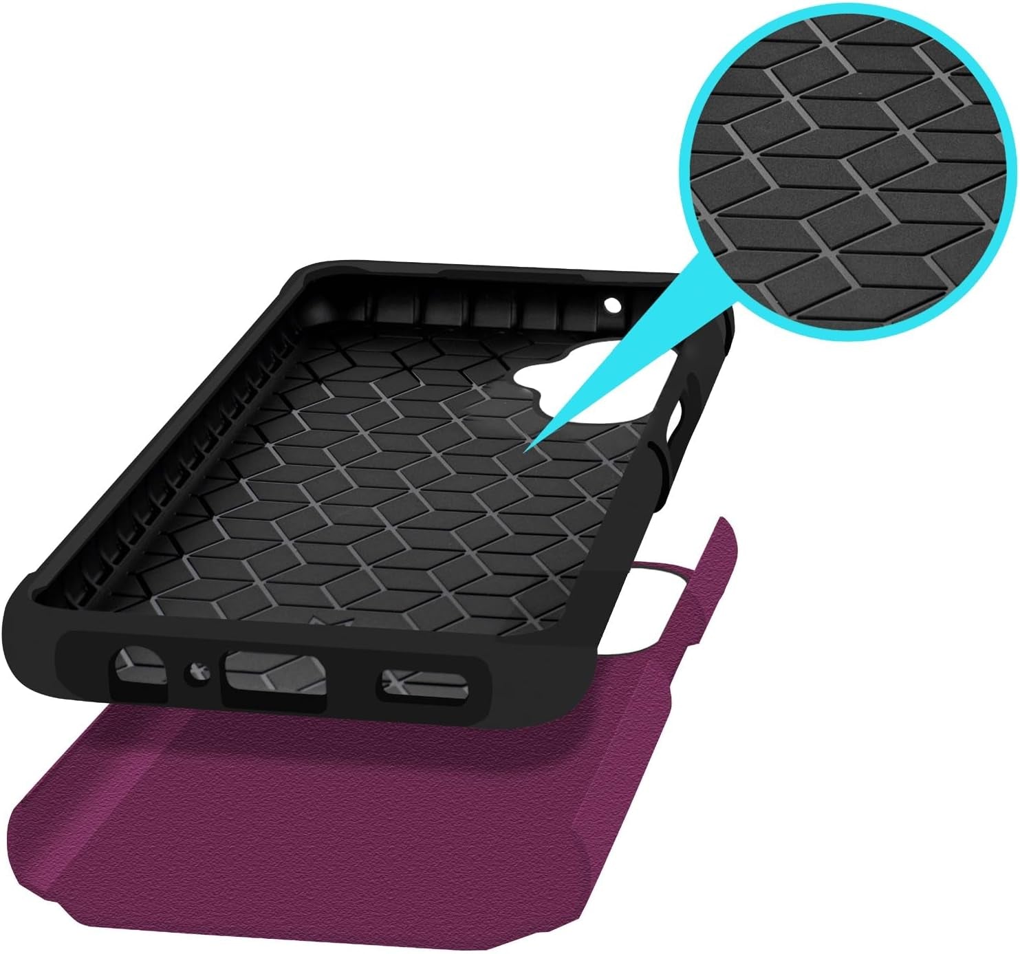 Hrwireless Compatible for Oneplus Nord N30 5G [Ring Stand] Case Cover [360 Rotation] with [HD Tempered Glass Screen Protector] Tough Hybrid [Shockproof] Original Minimalistic Design for Protection  HRWireless   