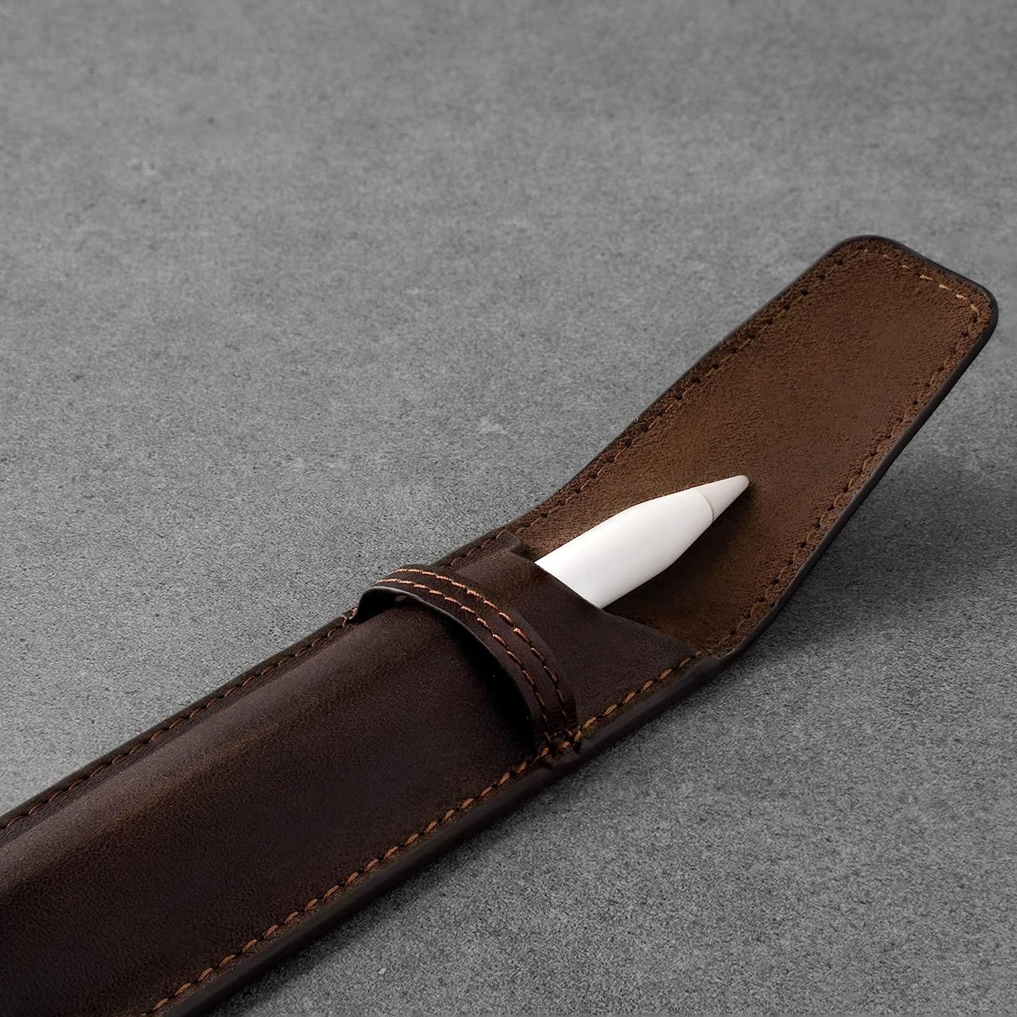 TORRO Pencil Sleeve Compatible with Apple Pencil (1St and 2Nd Generation) – Genuine Leather Apple Pencil Case with Microfibre Lining (Dark Brown)  B.A.M Worldwide ltd   