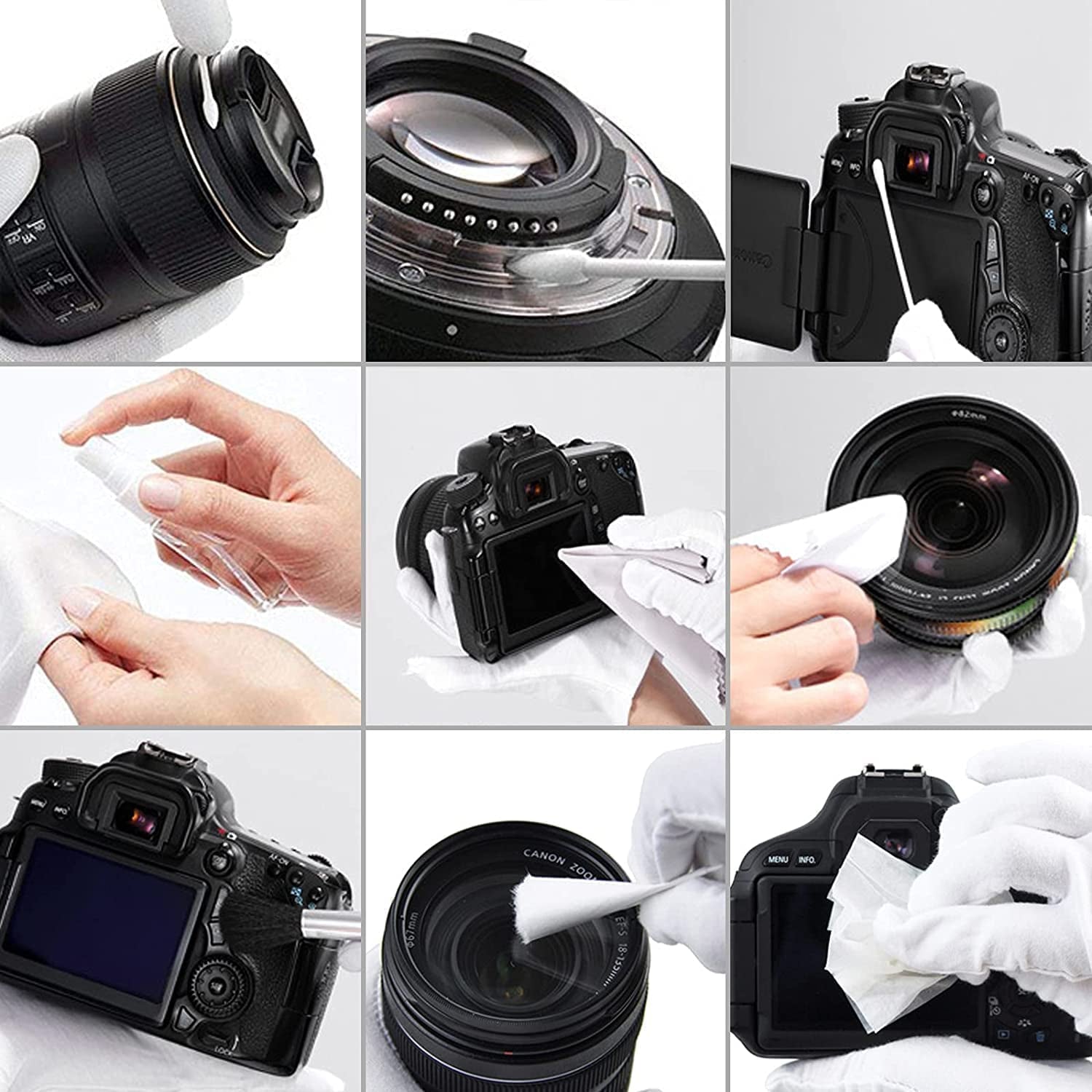 Cleaning Kit for Laptop,Pc TV Screen Microfiber Cleaning Cloth Swabs & Case for Electronic Devices, Camera Lens Cleaning, with Storage Box (12Pcs)  Guangzhou Chuangdu Digital Technology Co., Ltd   