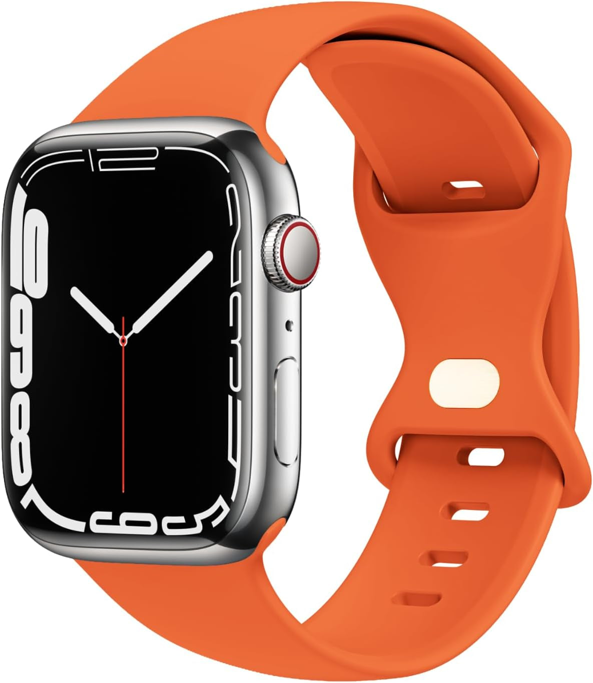 STG Sport Watch Band Compatible with Apple Watch Band 38Mm 40Mm 41Mm 42Mm 44Mm 45Mm 49Mm S/M M/L for Women/Men Waterproof Soft Silicone Replacement Strap Accessories for Iwatch Ultra SE Series 8/7/6/5/4/3/2/1 (38Mm/40Mm/41Mm S/M, Clover)  STG Orange 38mm/40mm/41mm 