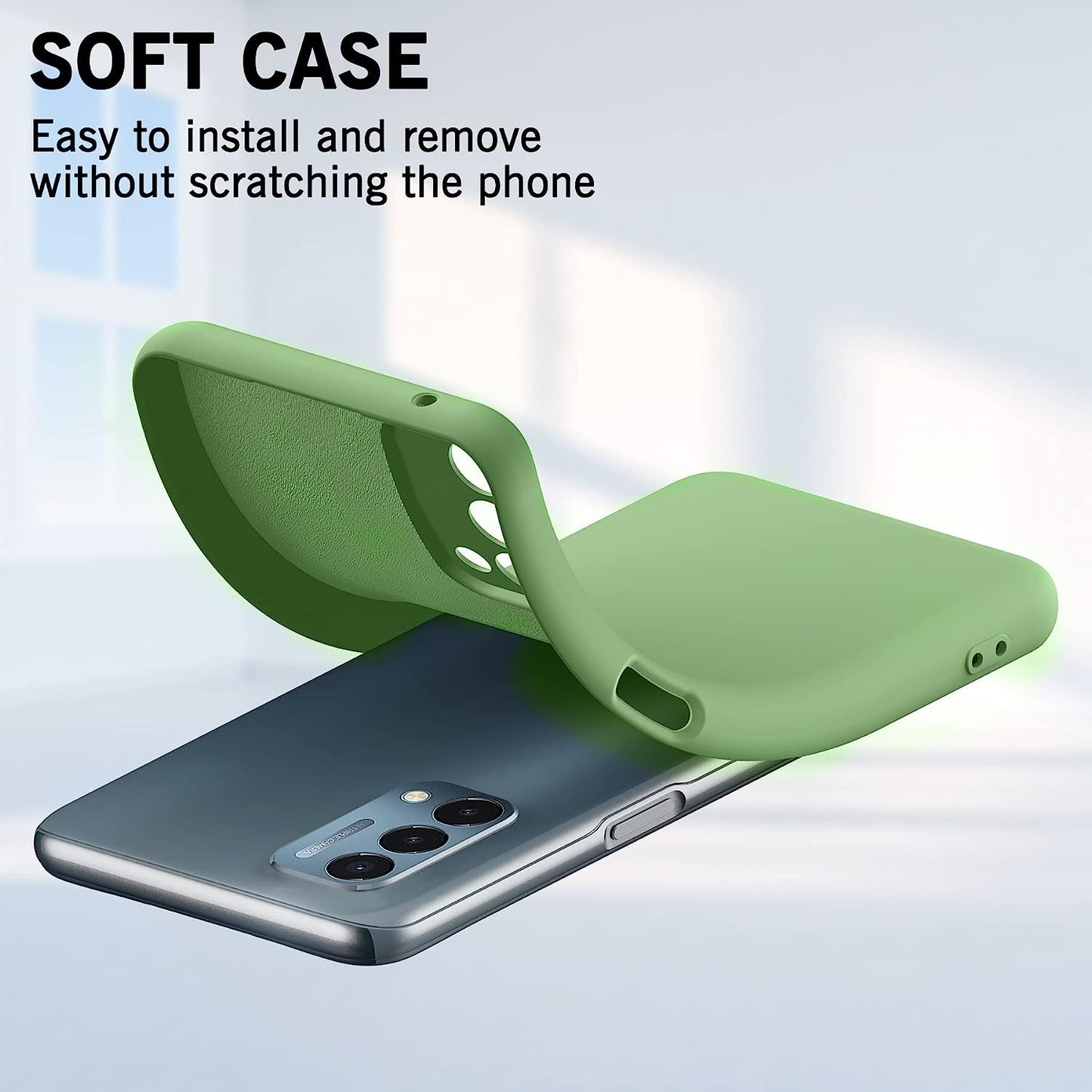 Foluu for Oneplus Nord N200 5G Case, Liquid Silicone Gel Rubber Bumper Case with Soft Microfiber Lining Cushion Slim Hard Shell Shockproof Protective Cover for Oneplus Nord N200 5G 2021 (Green)  Foluu   