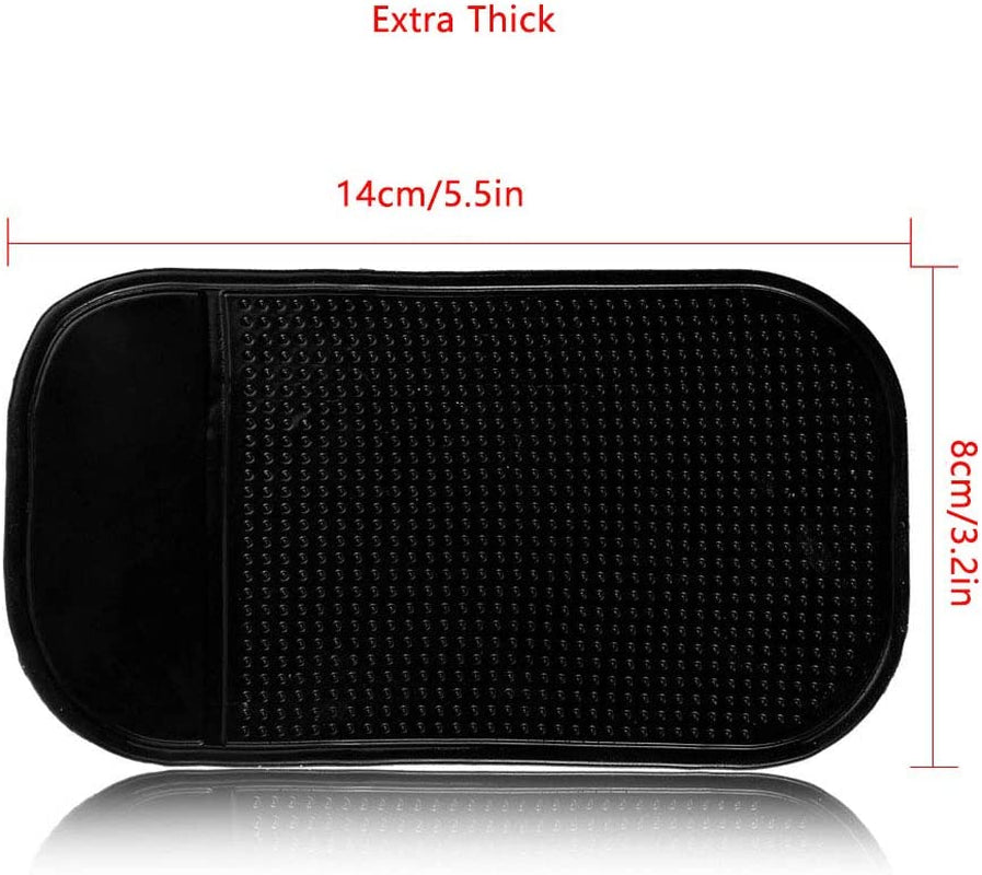 Car Dashboard Non Slip Mat, Bysameyee 5-Pack Anti-Slide Sticky Extra-Thick Dash Pad for Radar Detector, Cell Phone, Keys, Glass, Mirrors, Metal, GPS, Coins  Bysameyee   