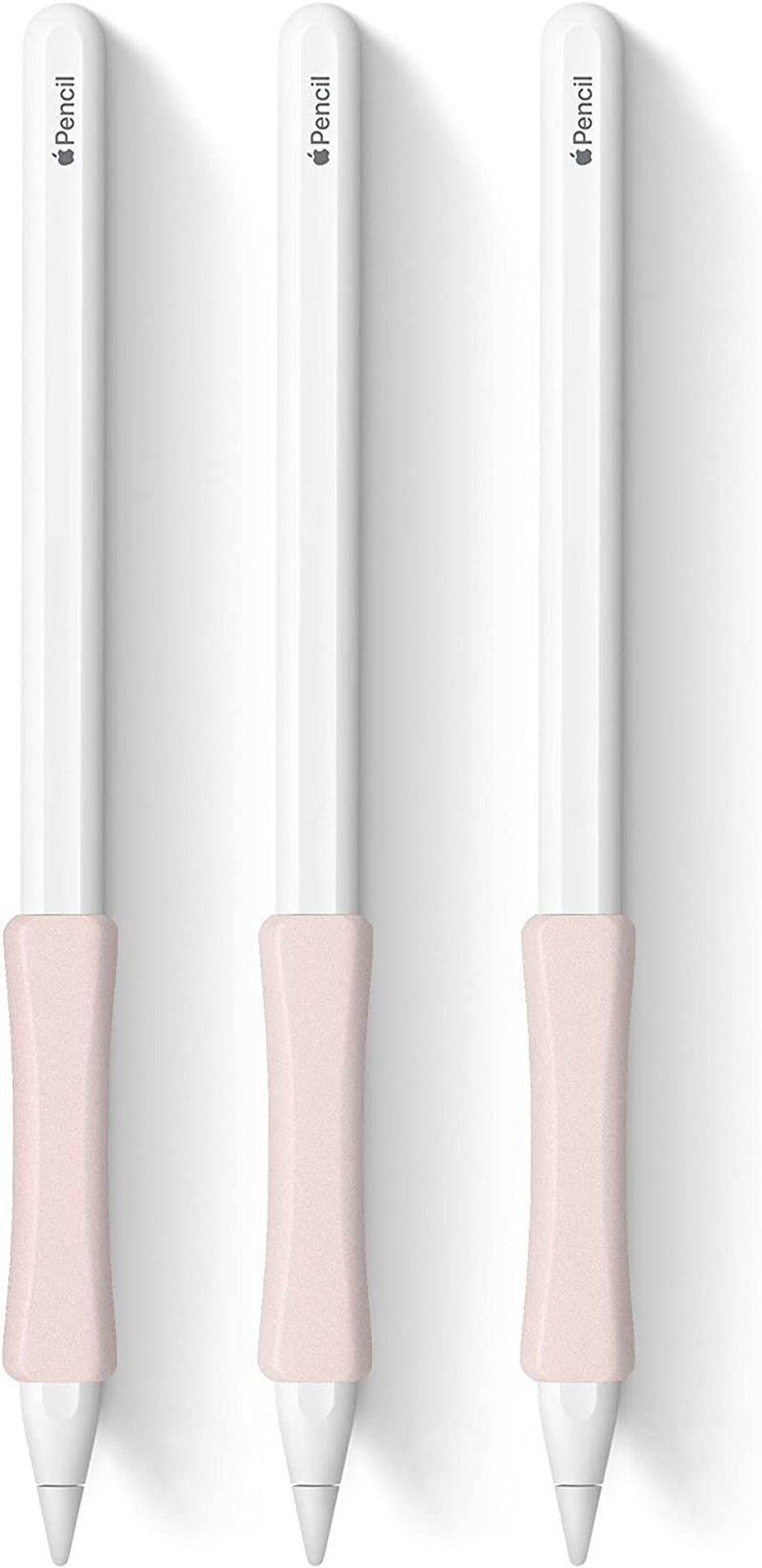 3 Pack Ipencil Grips Case Cover Silicone Sleeve Holder Compatible with Apple Pencil 2Nd Generation, Ipad Pro 11 12.9 Inch 2018(White, Pink, Purple)  Litumfen Pink*3  