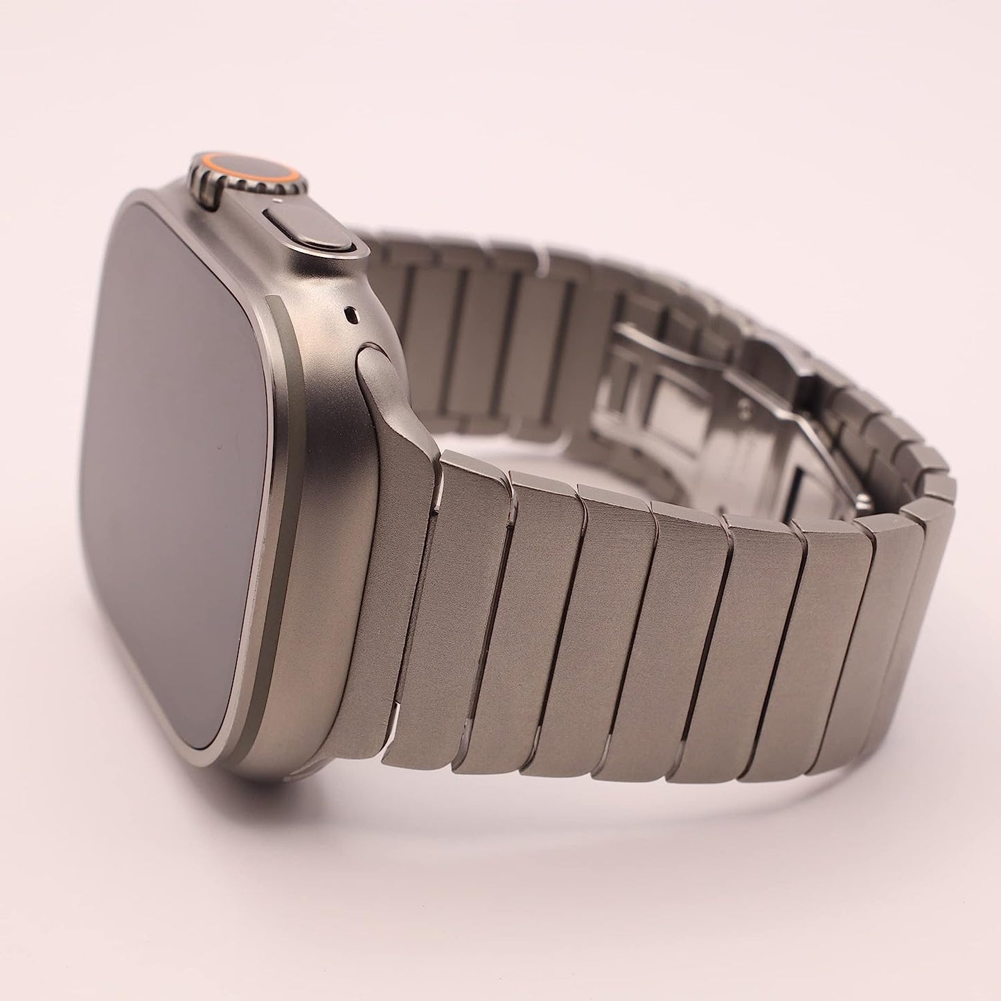 Ultra Link Bracelet Compatible with Apple Watch Ultra Metal Band 49Mm for Men - Titanium Color Metal Bracelet  Generic   