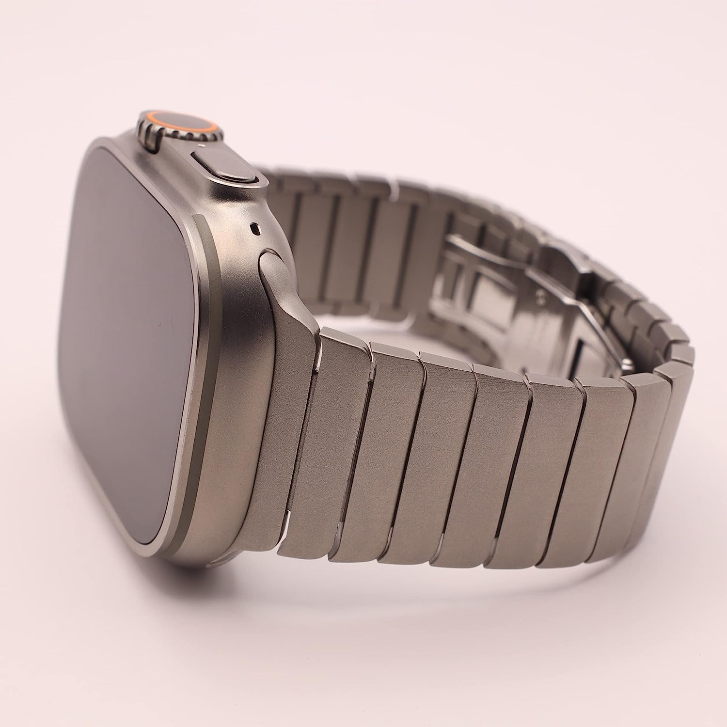 Ultra Link Bracelet Compatible with Apple Watch Ultra Metal Band 49Mm for Men - Titanium Color Metal Bracelet  Generic   