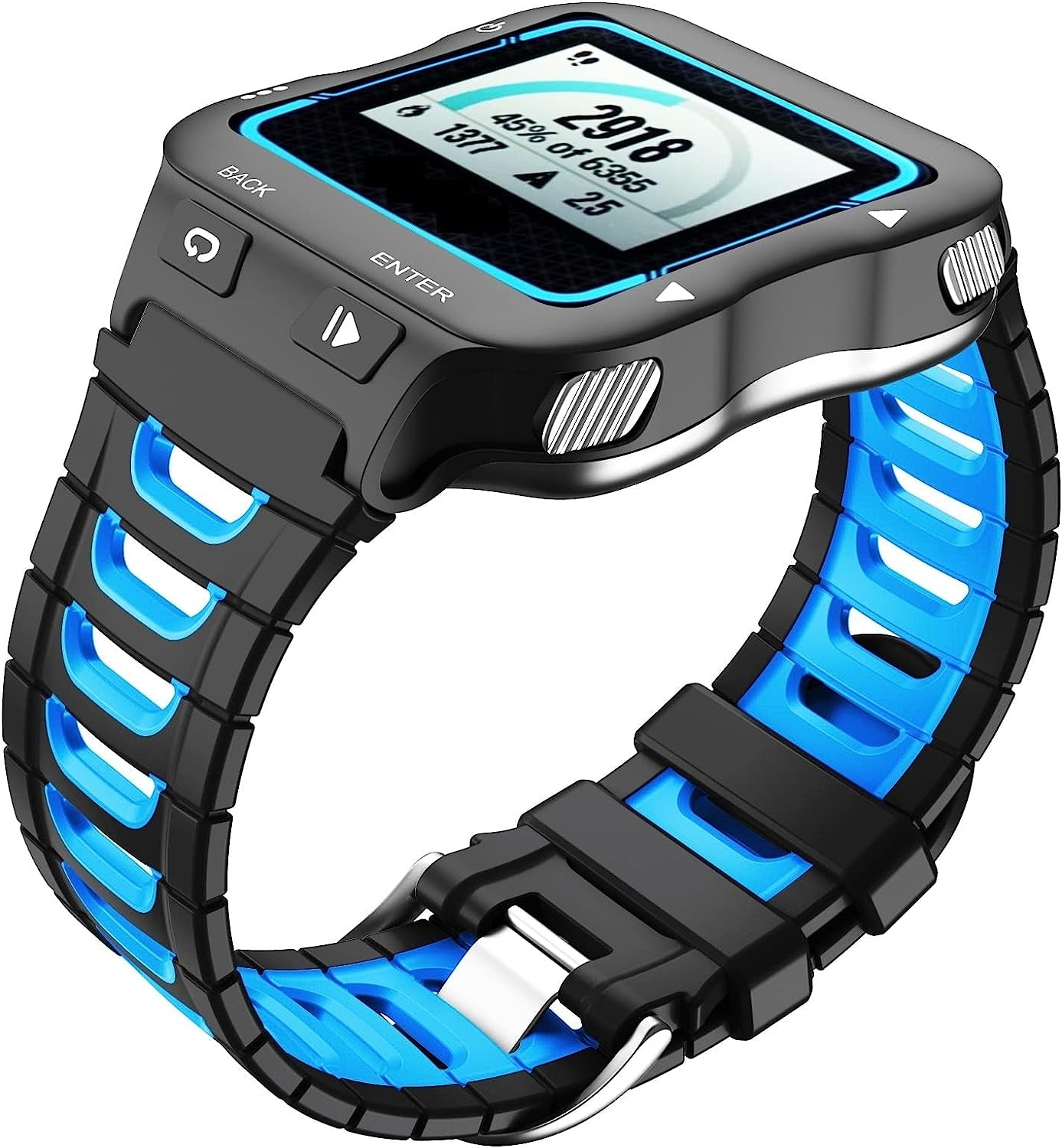 BKUANE Double Colors Silicone Strap Fashion Easy Fit Watch Band for Garmin 920XT Wristband Bracelet  BKUANE   