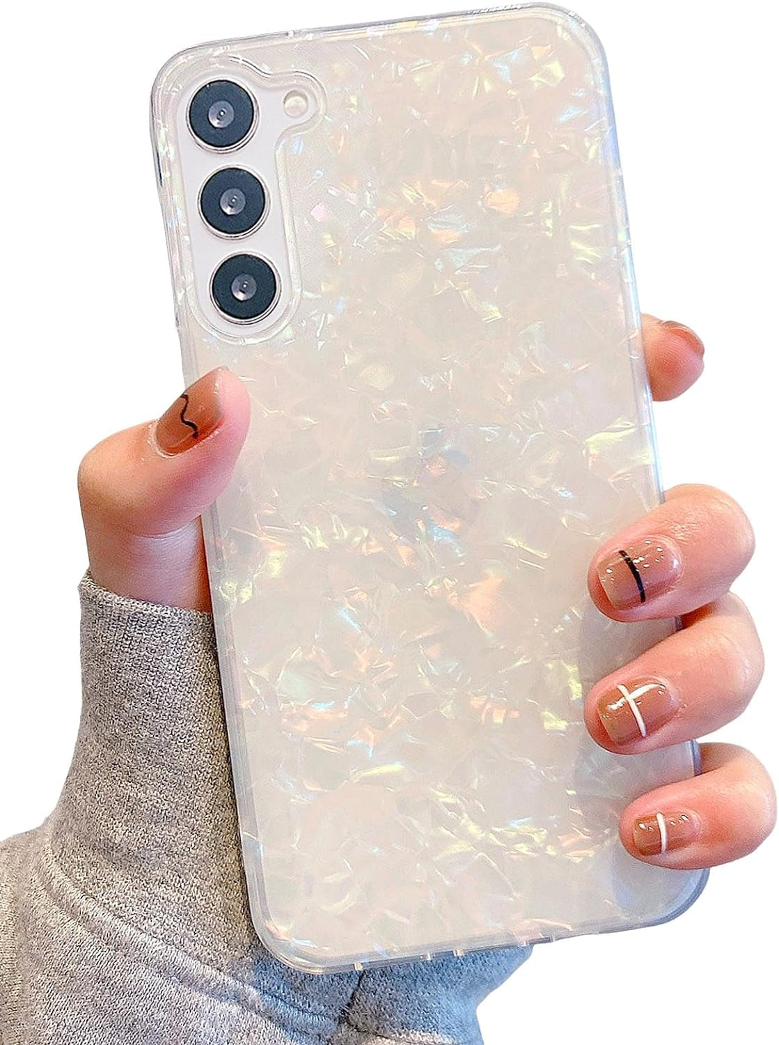 J.West Designed for Samsung Galaxy S21 Case Shiny Glitter Pink Marble Slim Fit Flexible Soft Silicone Rubber TPU Bumper Cover Skin Shockproof Protective Phone Case for Galaxy S21 5G Case  J.west Colorful  