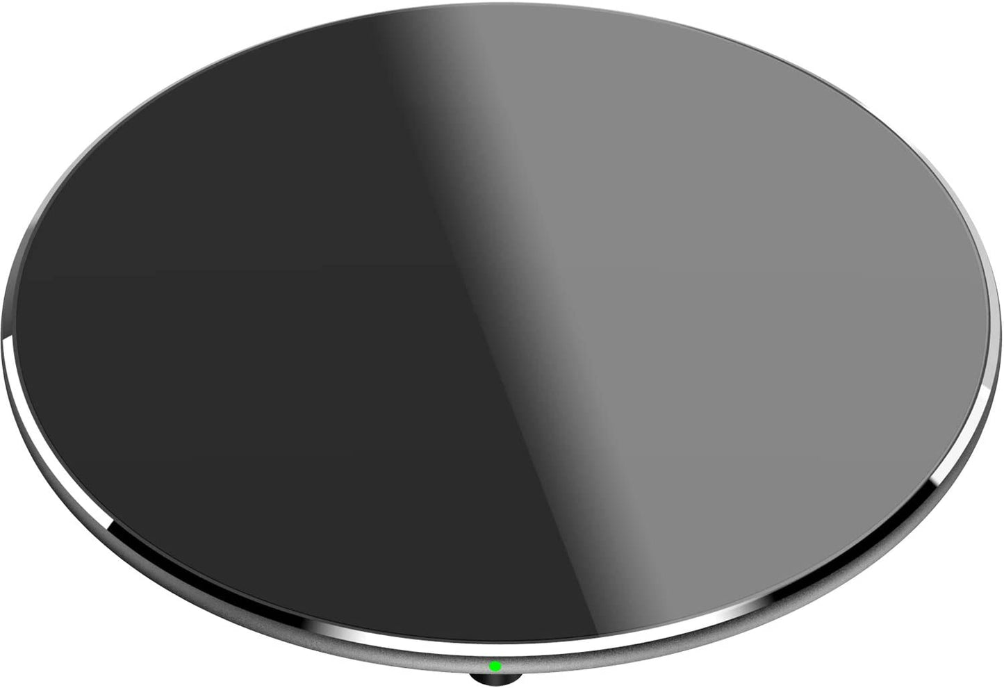 TOZO W1 Wireless Charger 10W Thin Aviation Aluminum Computer Numerical Control Technology Fast Charging Pad Black (NO AC Adapter)  TOZO Black S-90mm 