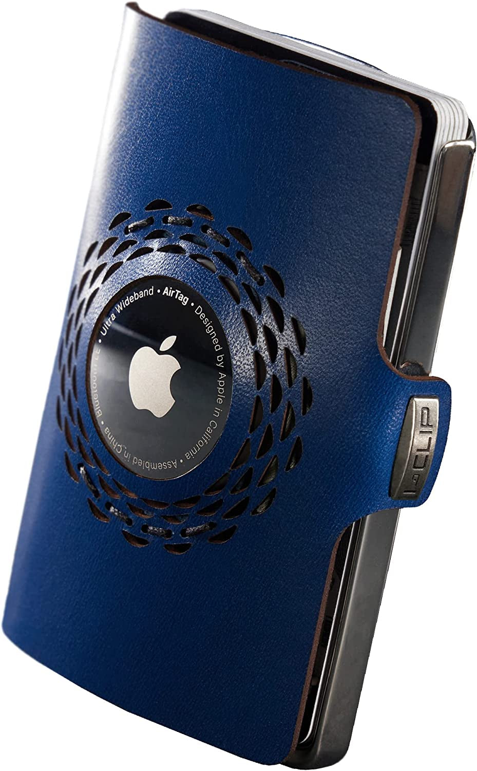 I-CLIP Original for Apple Airtag with Moneyclip - Wallet - Slim Wallet - Wallet Compatible with Airtag - Men - Silver Black  Flux Design GmbH Deep Blue  